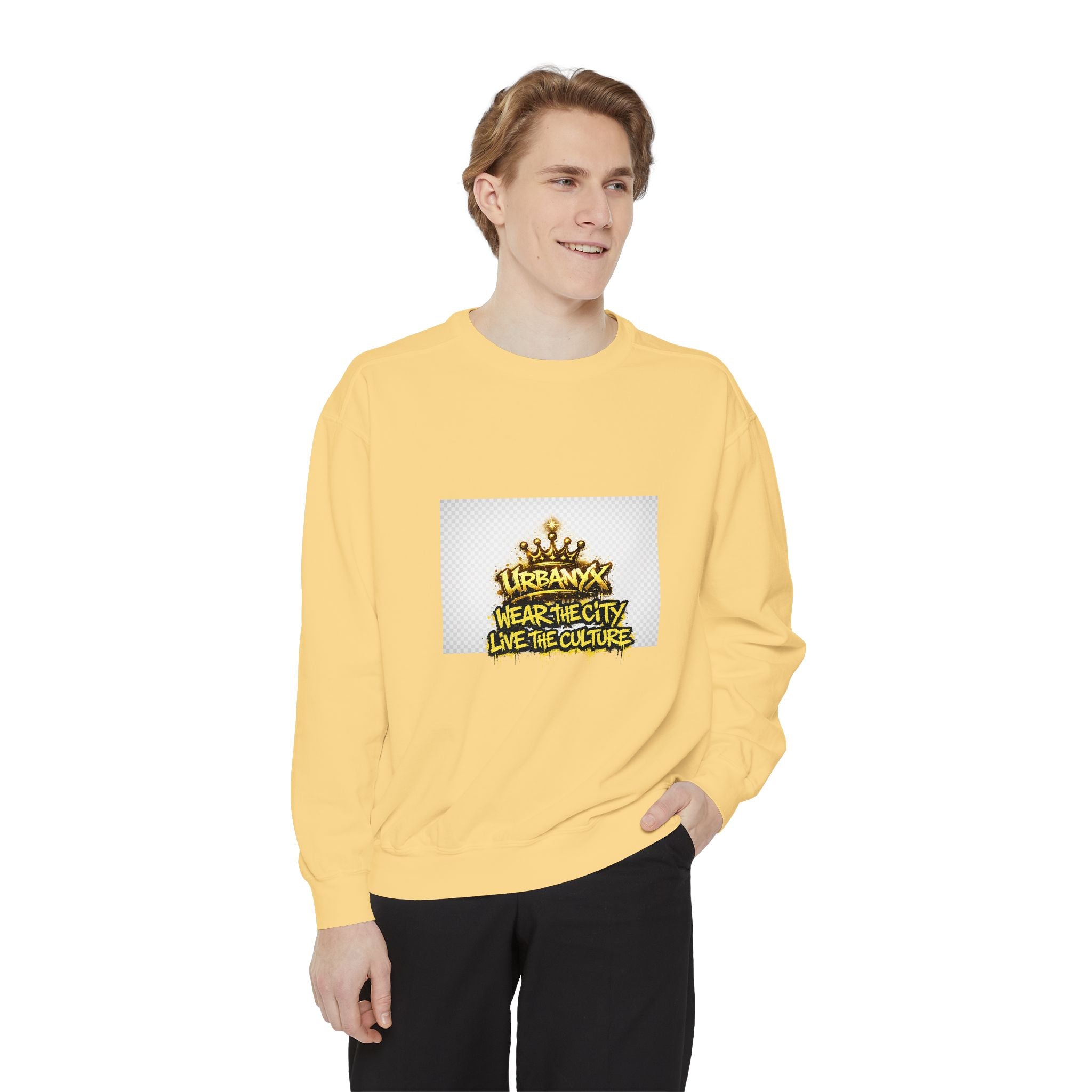 Urbanyx Crown Sweatshirt — "Wear The City Live The Culture" Graphic Crewneck