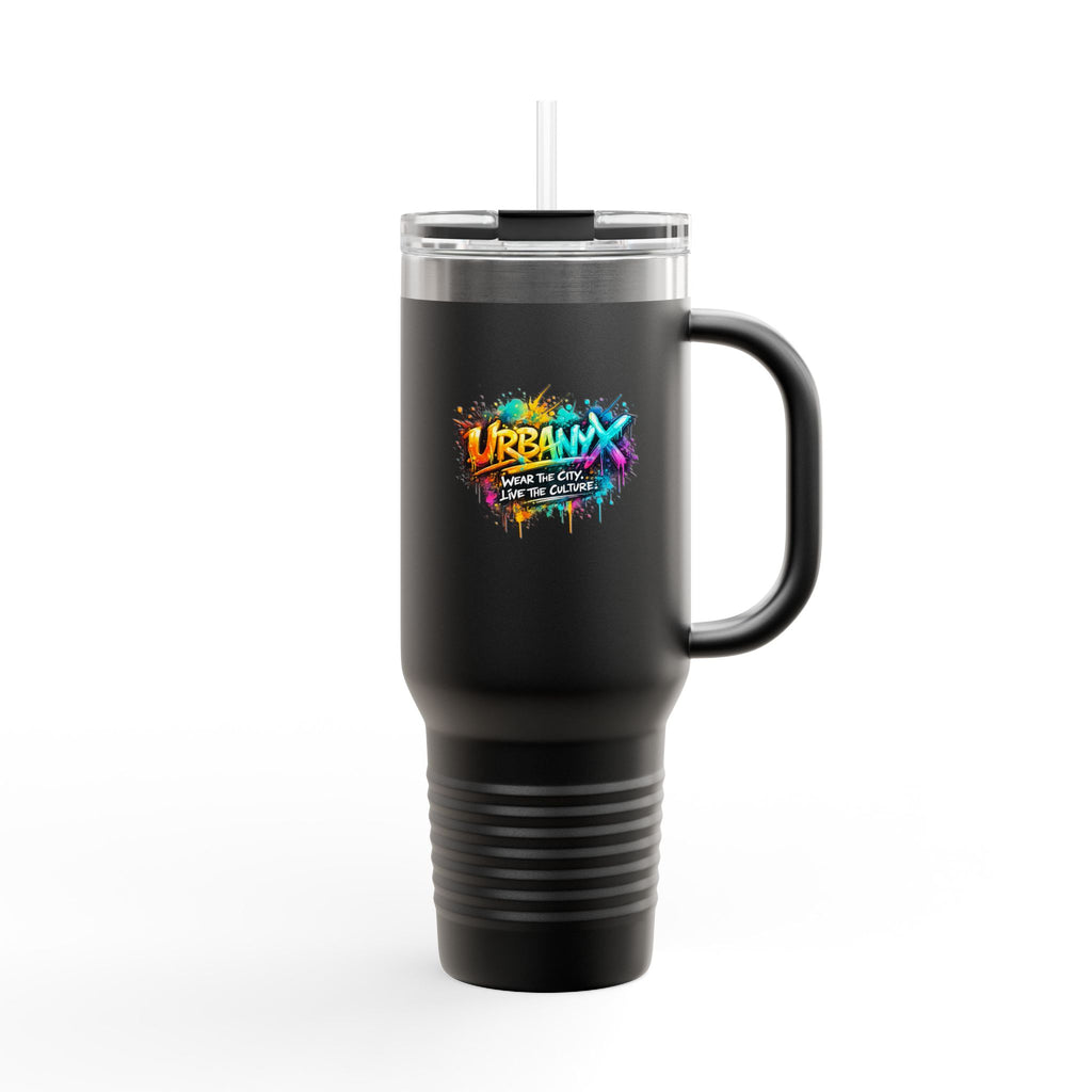 Urbanyx 40oz Insulated Travel Mug — Urban Graffiti 'Urban X' Colorful Logo