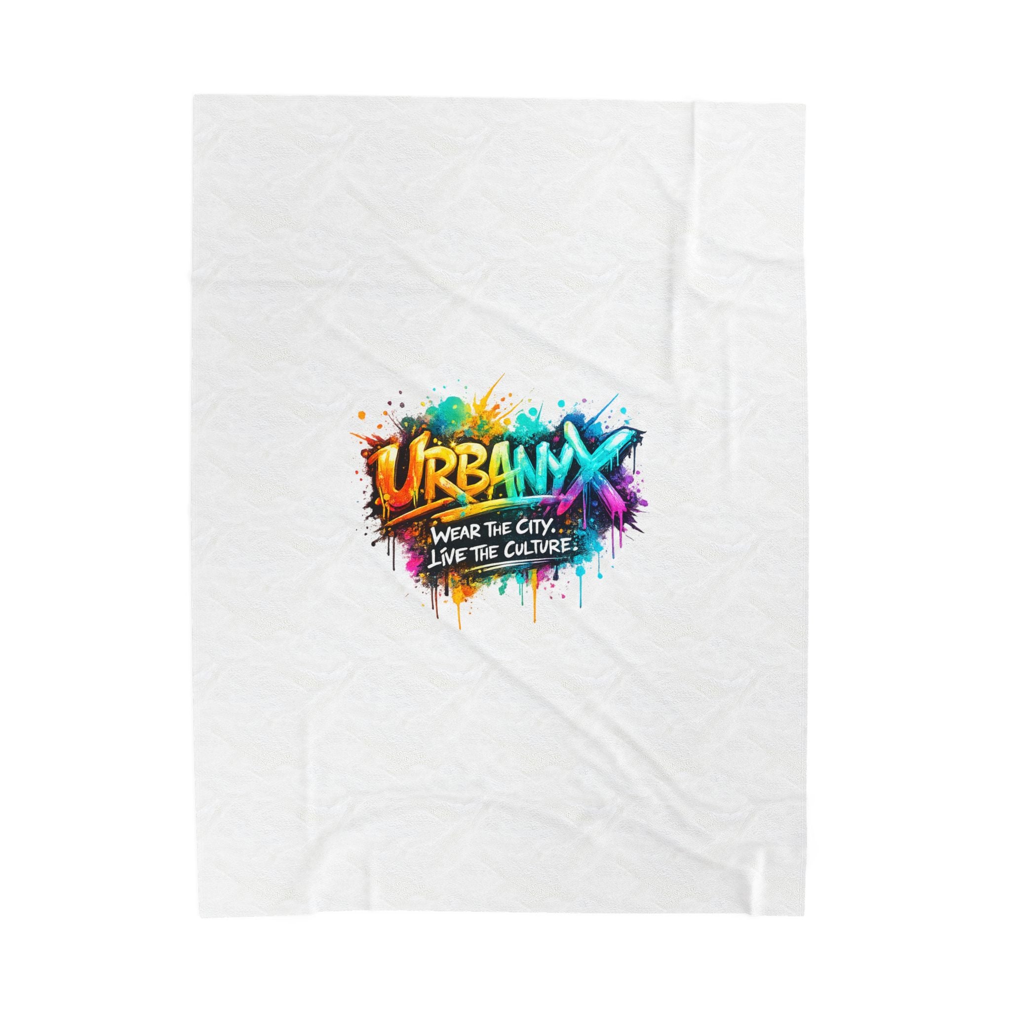 Urbanyx Graffiti Velveteen Plush Blanket — 'Wear the City, Live the Culture' Cozy Throw