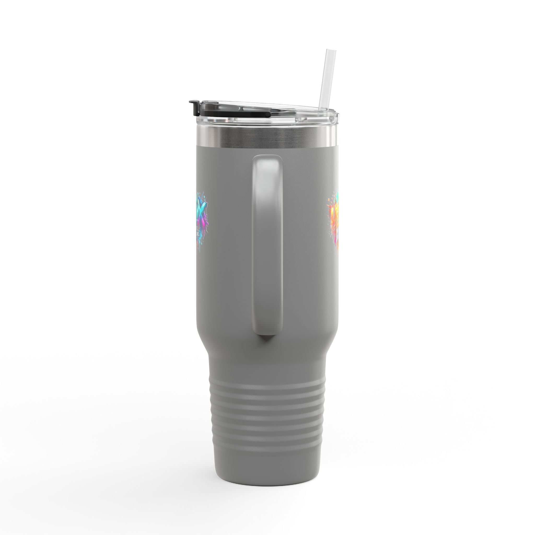 Urbanyx 40oz Insulated Travel Mug — Urban Graffiti 'Urban X' Colorful Logo
