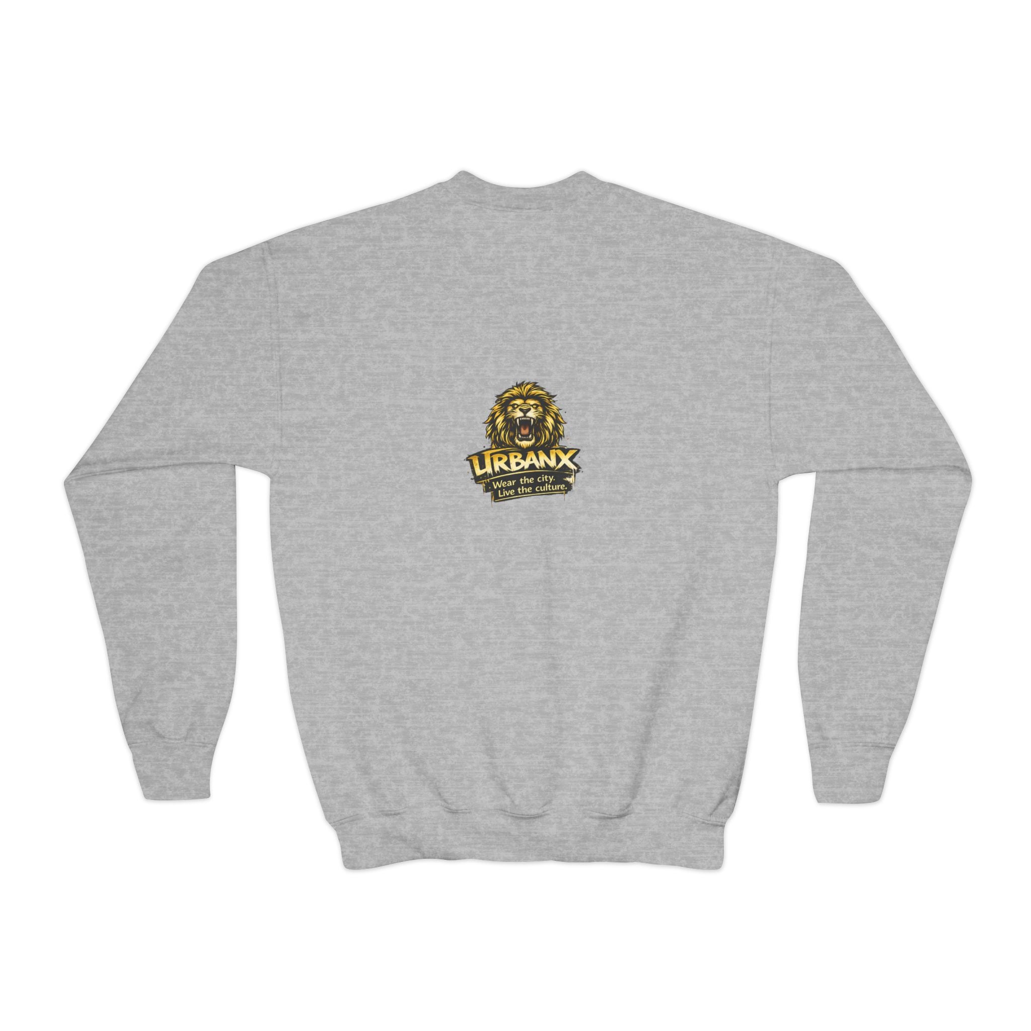 Urbanyx Youth Crewneck Sweatshirt - Colorful Urban Graffiti Logo Crew