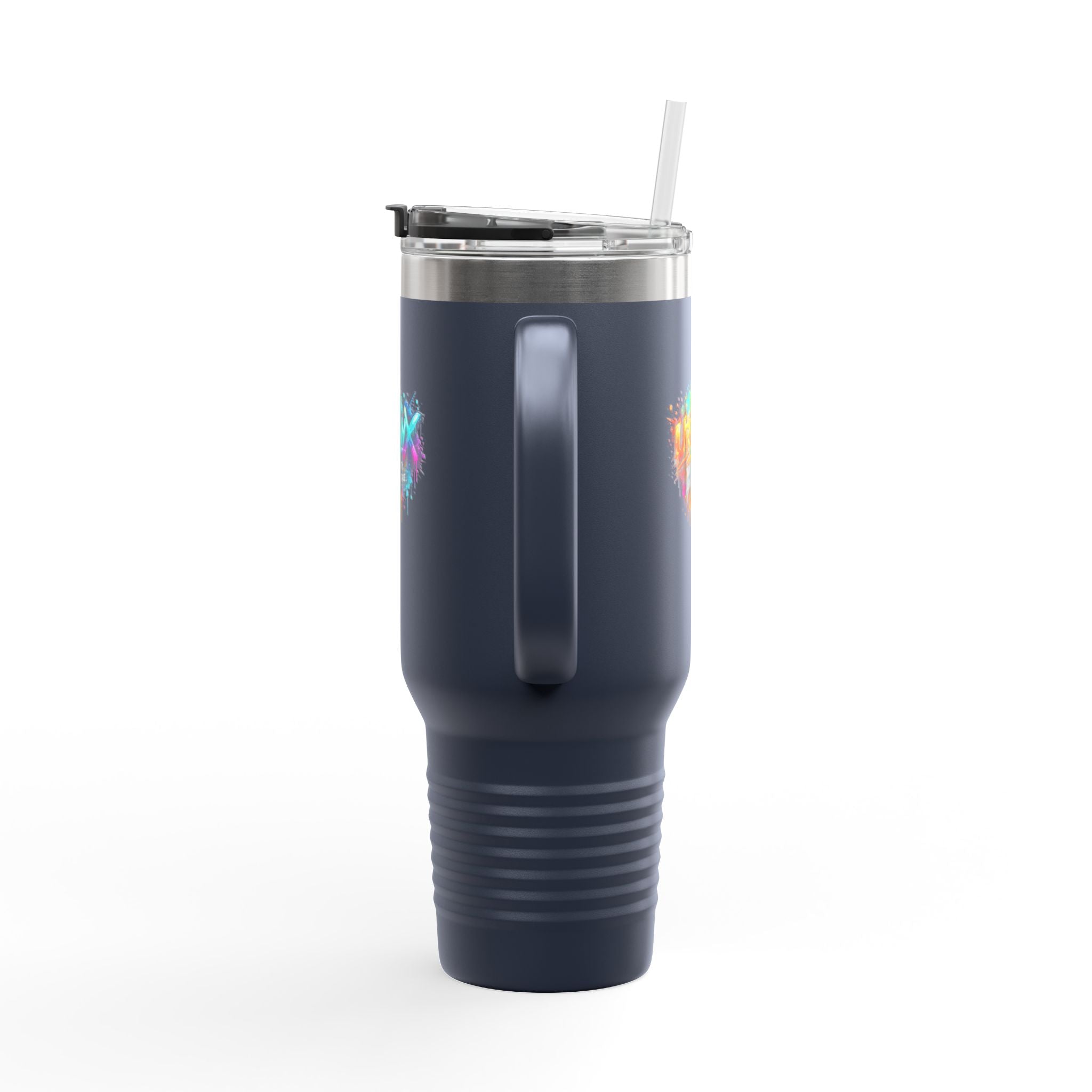 Urbanyx 40oz Insulated Travel Mug — Urban Graffiti 'Urban X' Colorful Logo
