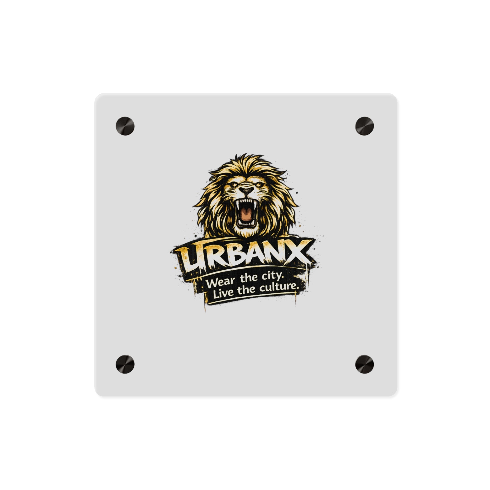 Urbanyx Acrylic Wall Art Panel — UrbanX Roaring Lion Logo Decor