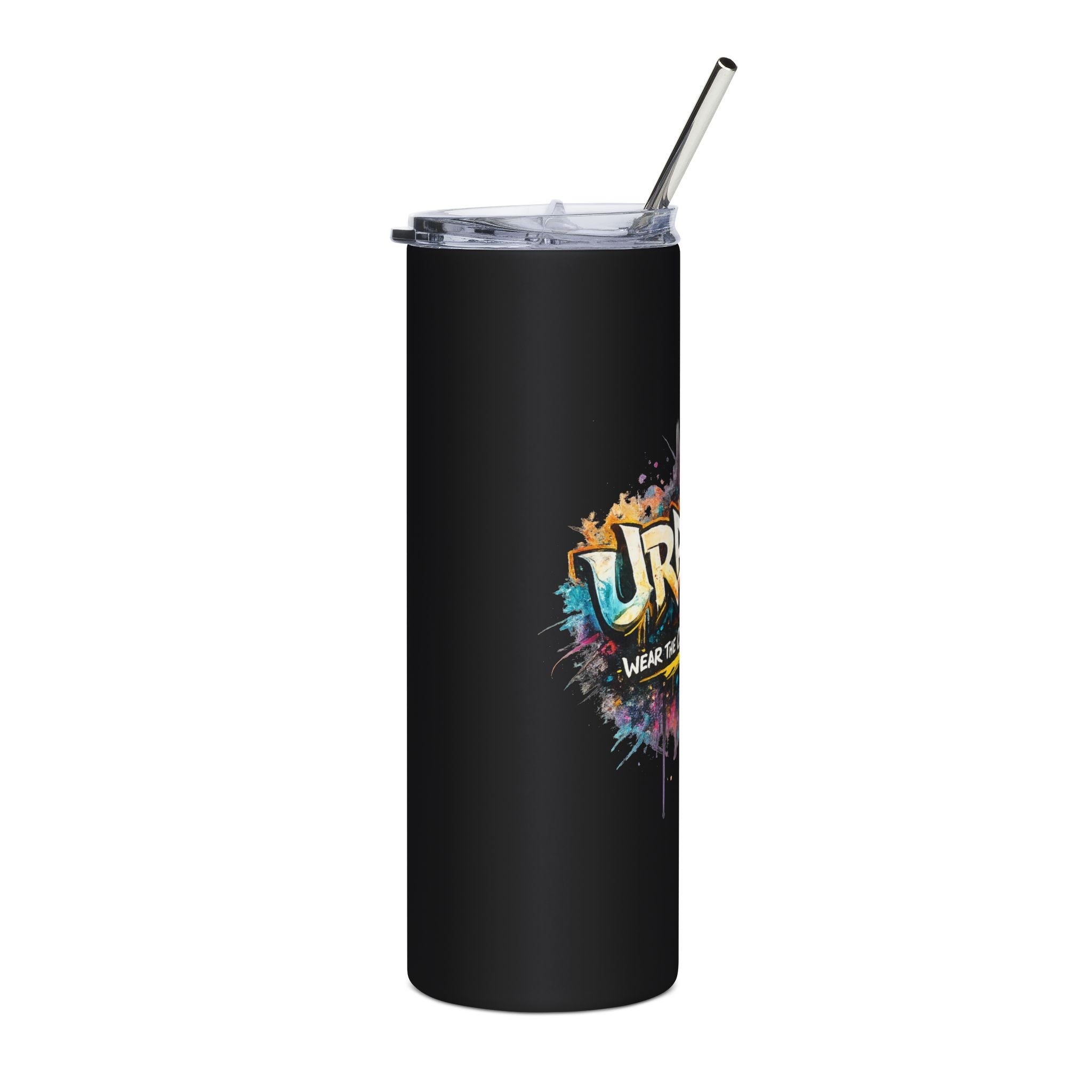Urbanyx 20oz Stainless Tumbler — Colorful Graffiti "Wear the City, Live the Culture" Drinkware