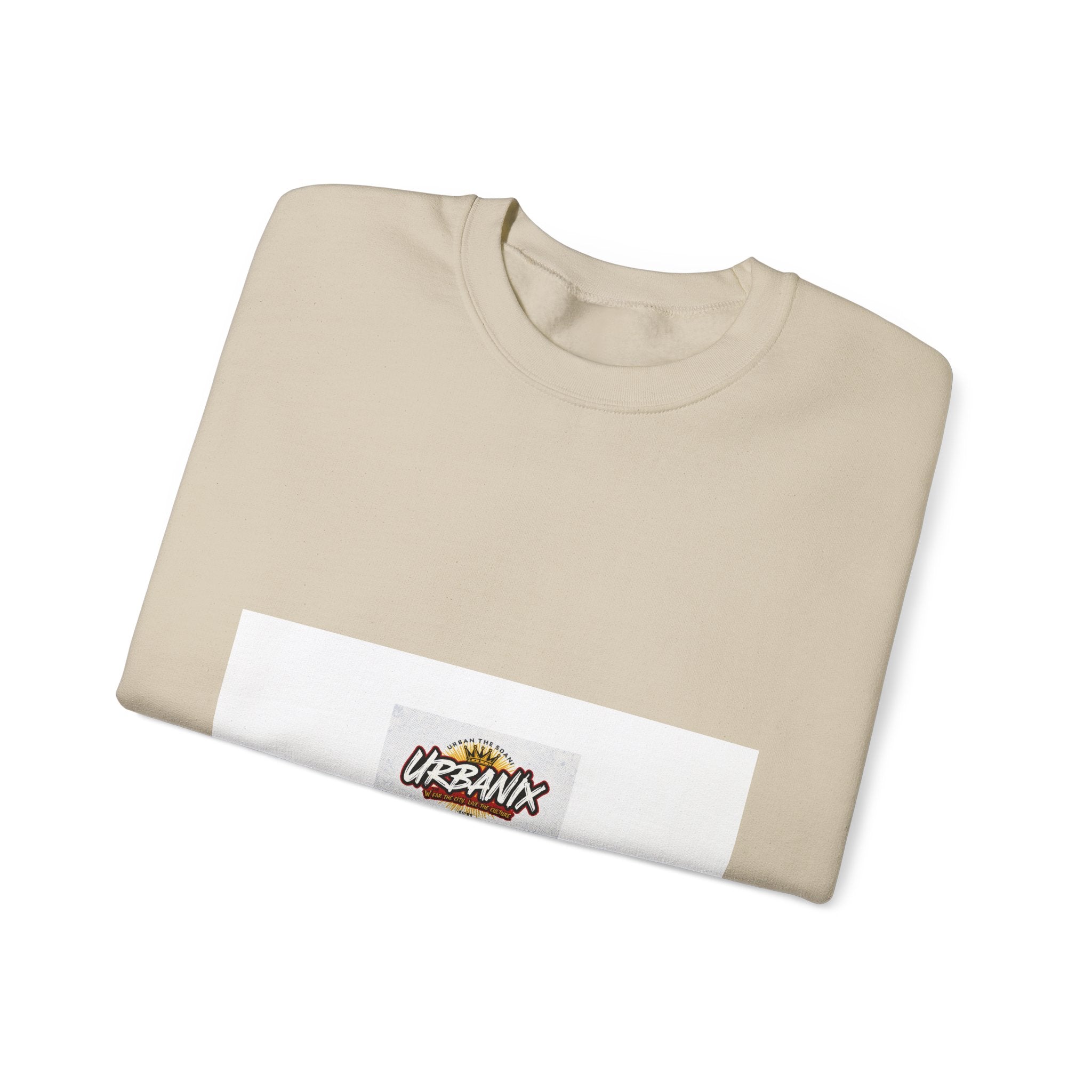 Crewneck Sweatshirt — 'Vibrant Urbanix' Logo Minimalist Streetwear