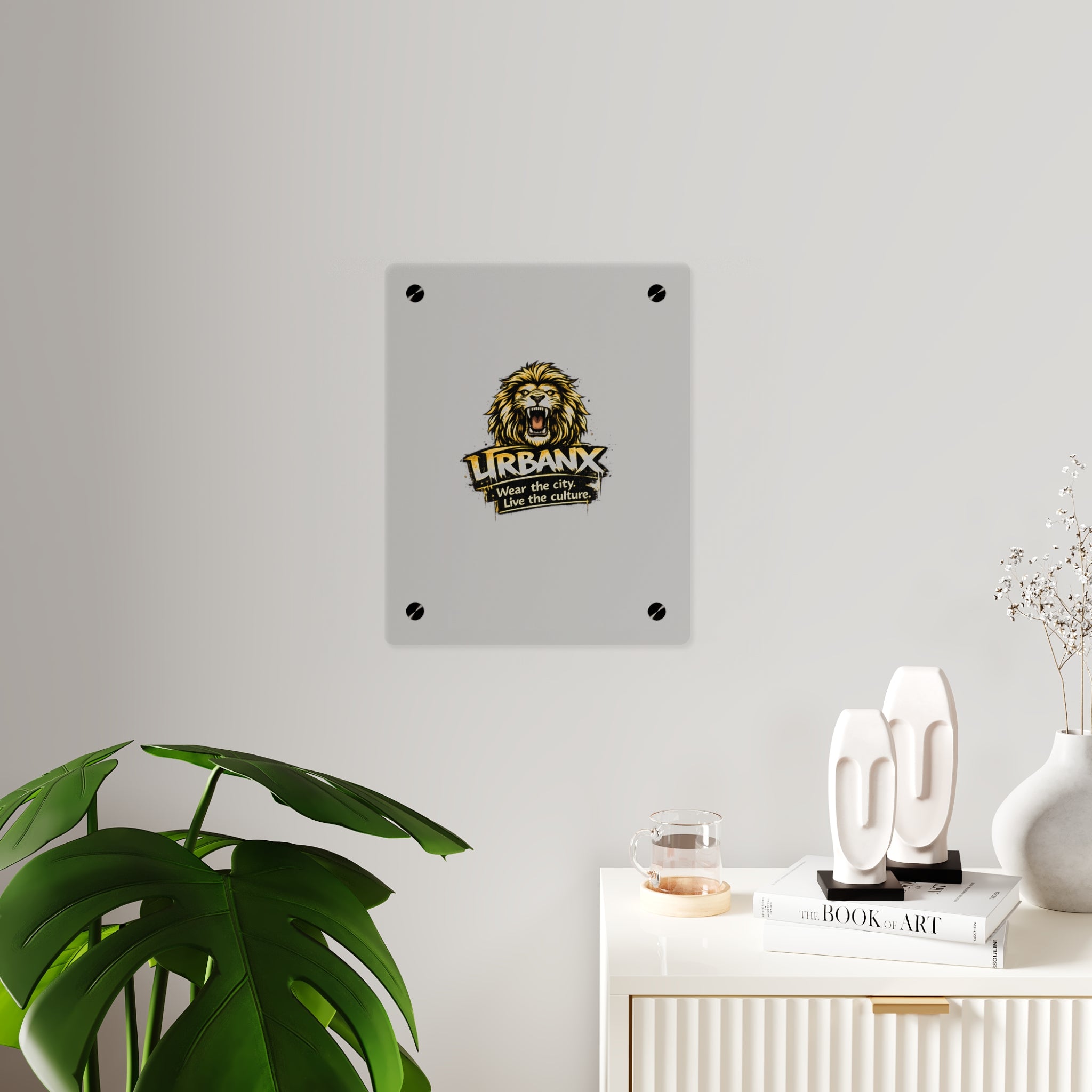 Urbanyx Acrylic Wall Art Panel — UrbanX Roaring Lion Logo Decor