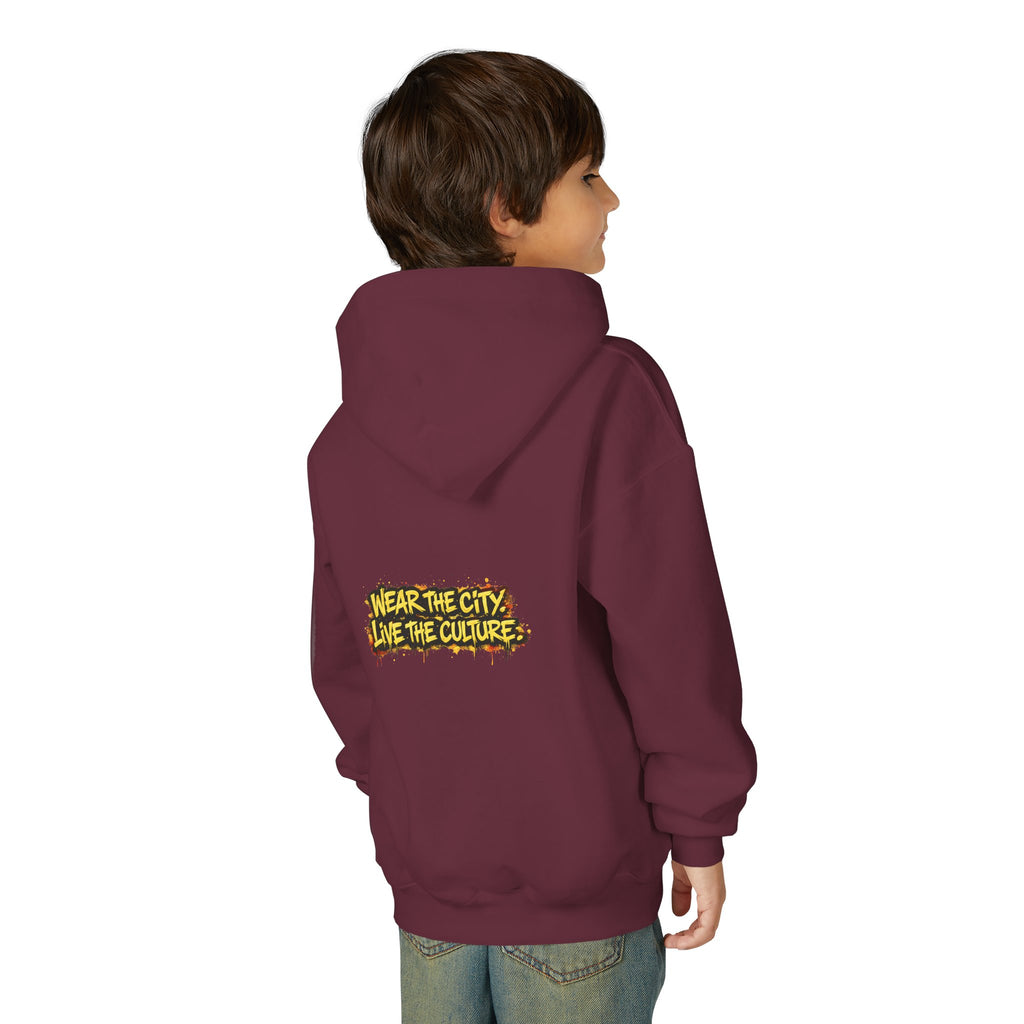 UrbanyX Youth Hoodie — UrbanX Graffiti Crown "Wear the City, Live the Culture" Streetwear