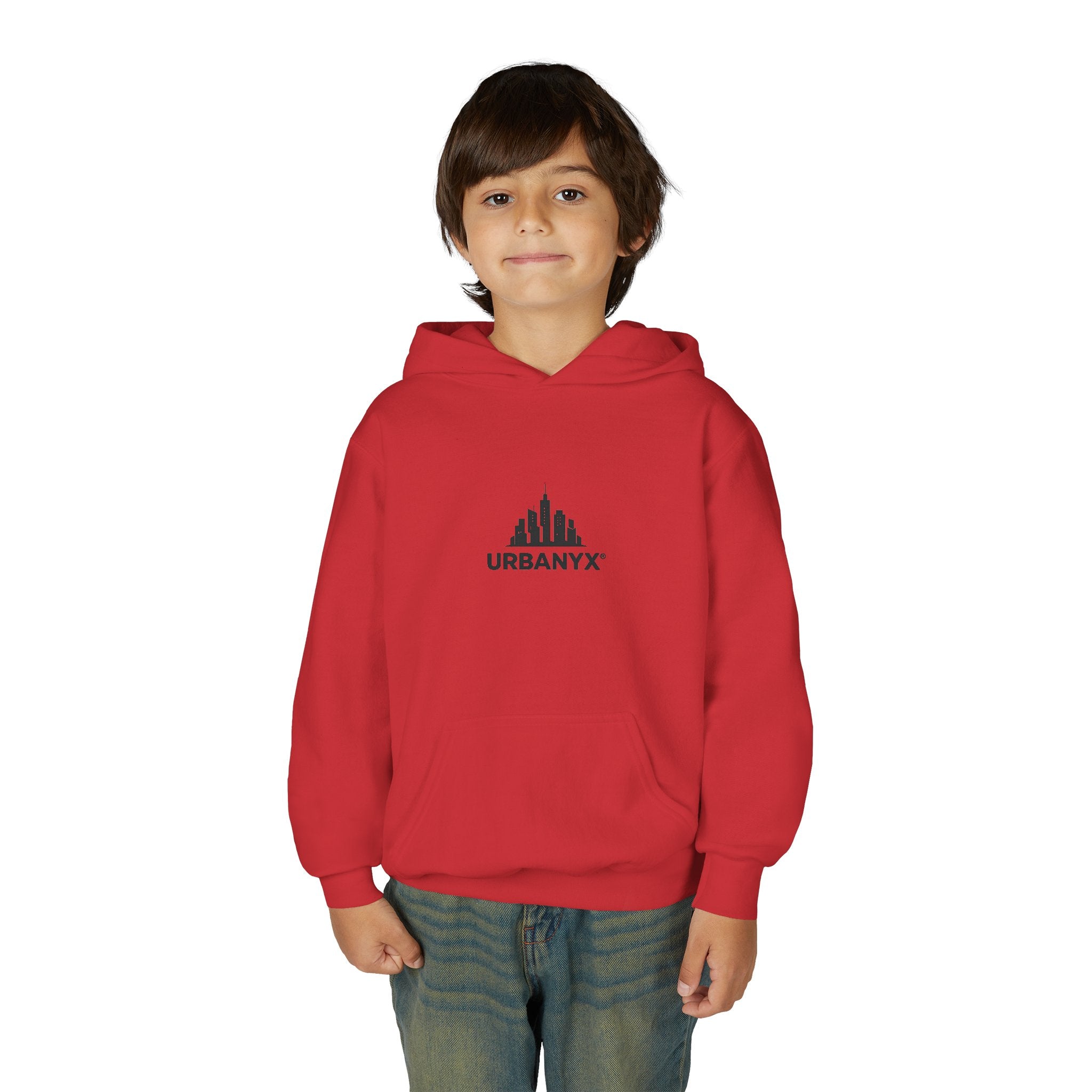 Urbanyx Kids Hoodie — UrbanX Logo Front & Colorful Graffiti Back Youth Sweatshirt