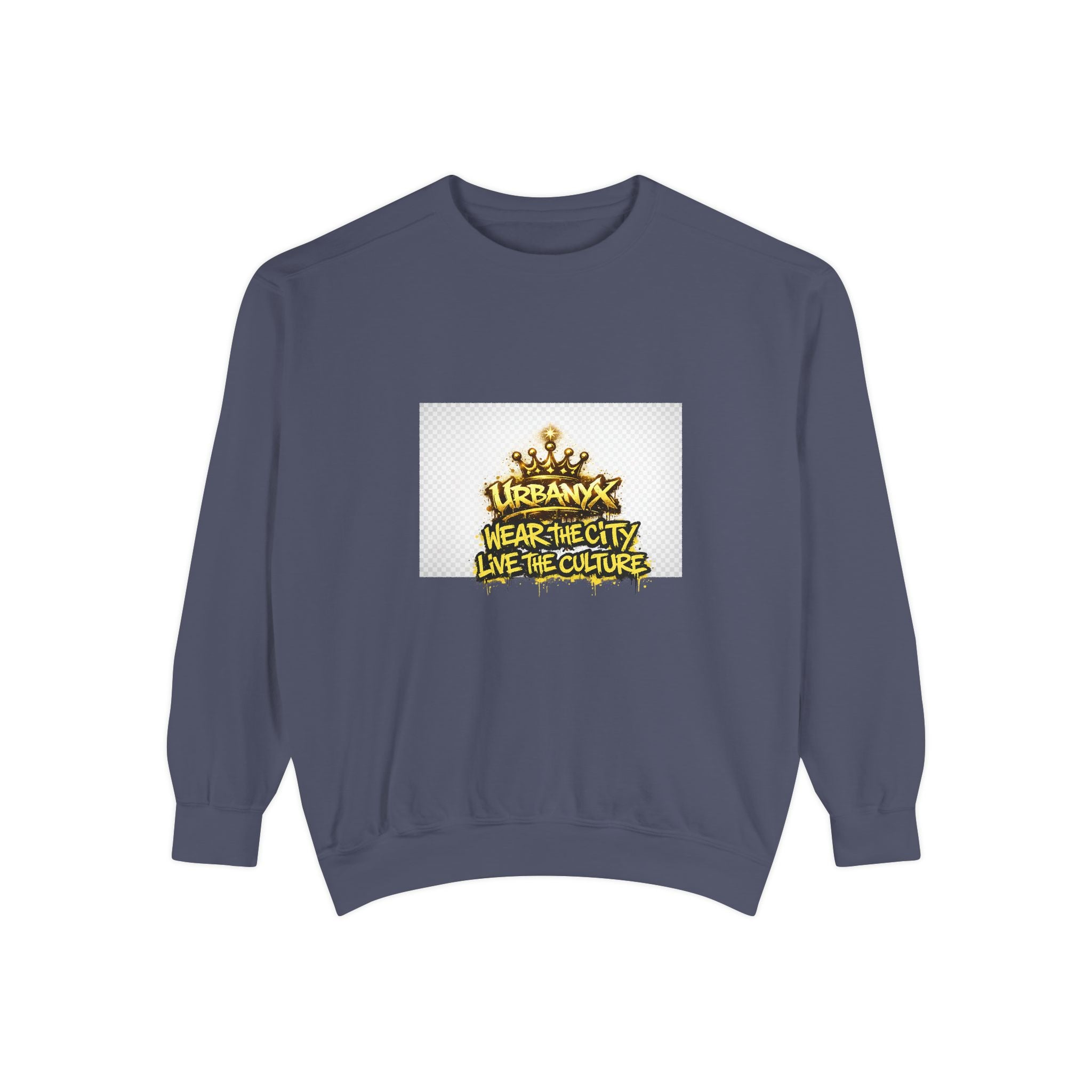 Urbanyx Crown Sweatshirt — "Wear The City Live The Culture" Graphic Crewneck