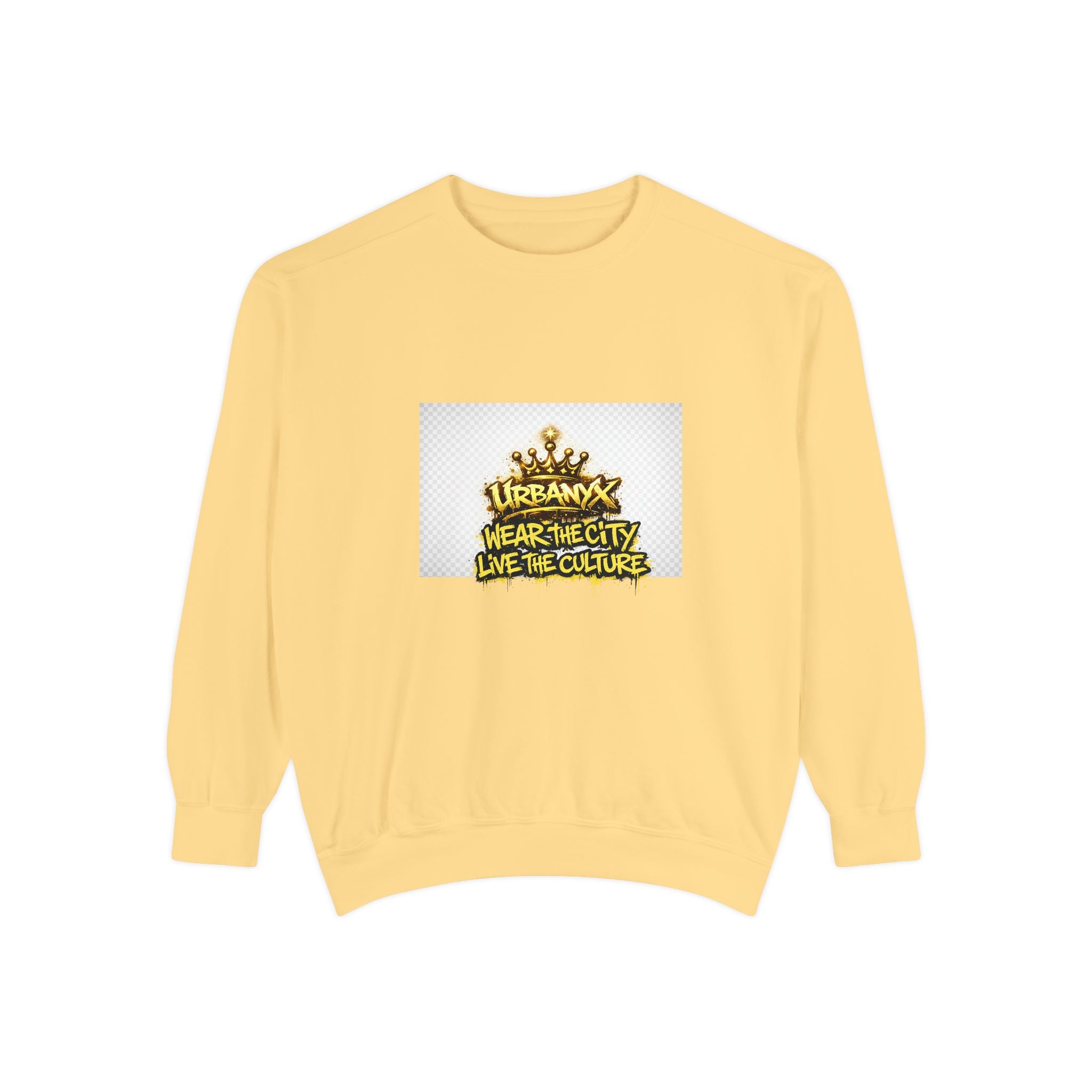 Urbanyx Crown Sweatshirt — "Wear The City Live The Culture" Graphic Crewneck