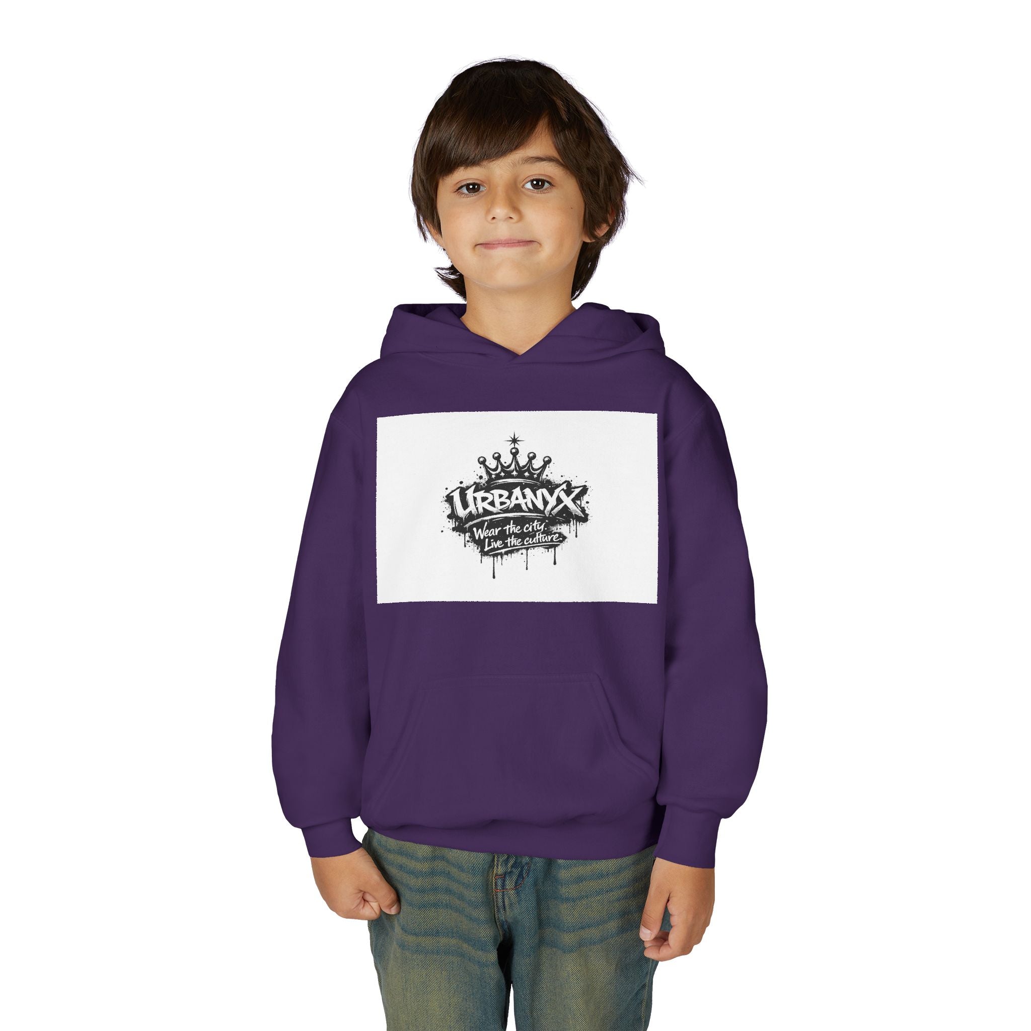 UrbanyX Youth Hoodie — UrbanX Graffiti Crown "Wear the City, Live the Culture" Streetwear