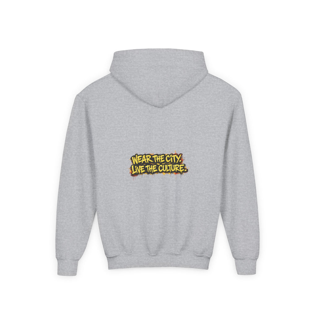UrbanyX Youth Hoodie — UrbanX Graffiti Crown "Wear the City, Live the Culture" Streetwear