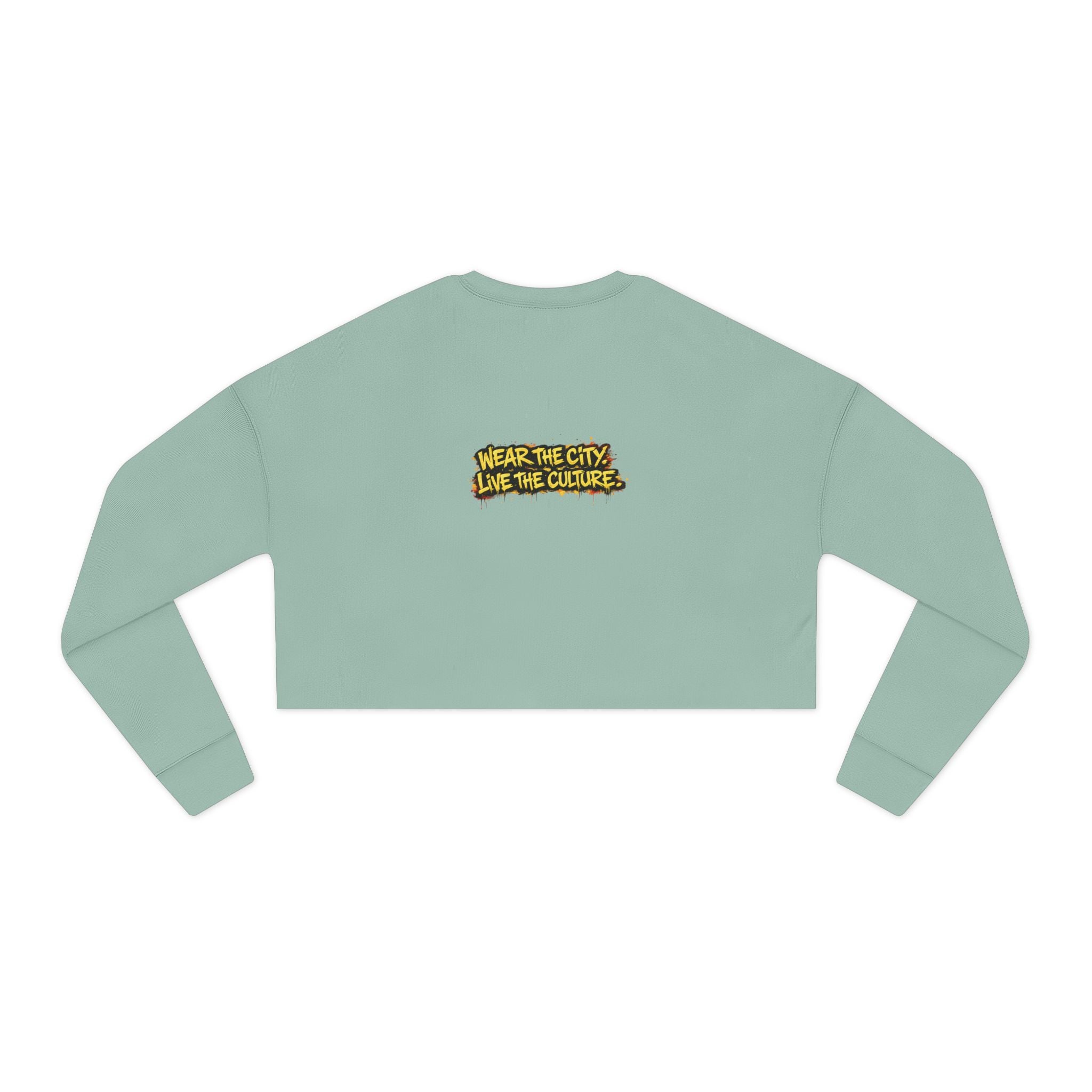 Cropped Sweatshirt — 'Wear the City, Live the Culture' Urban Graphic