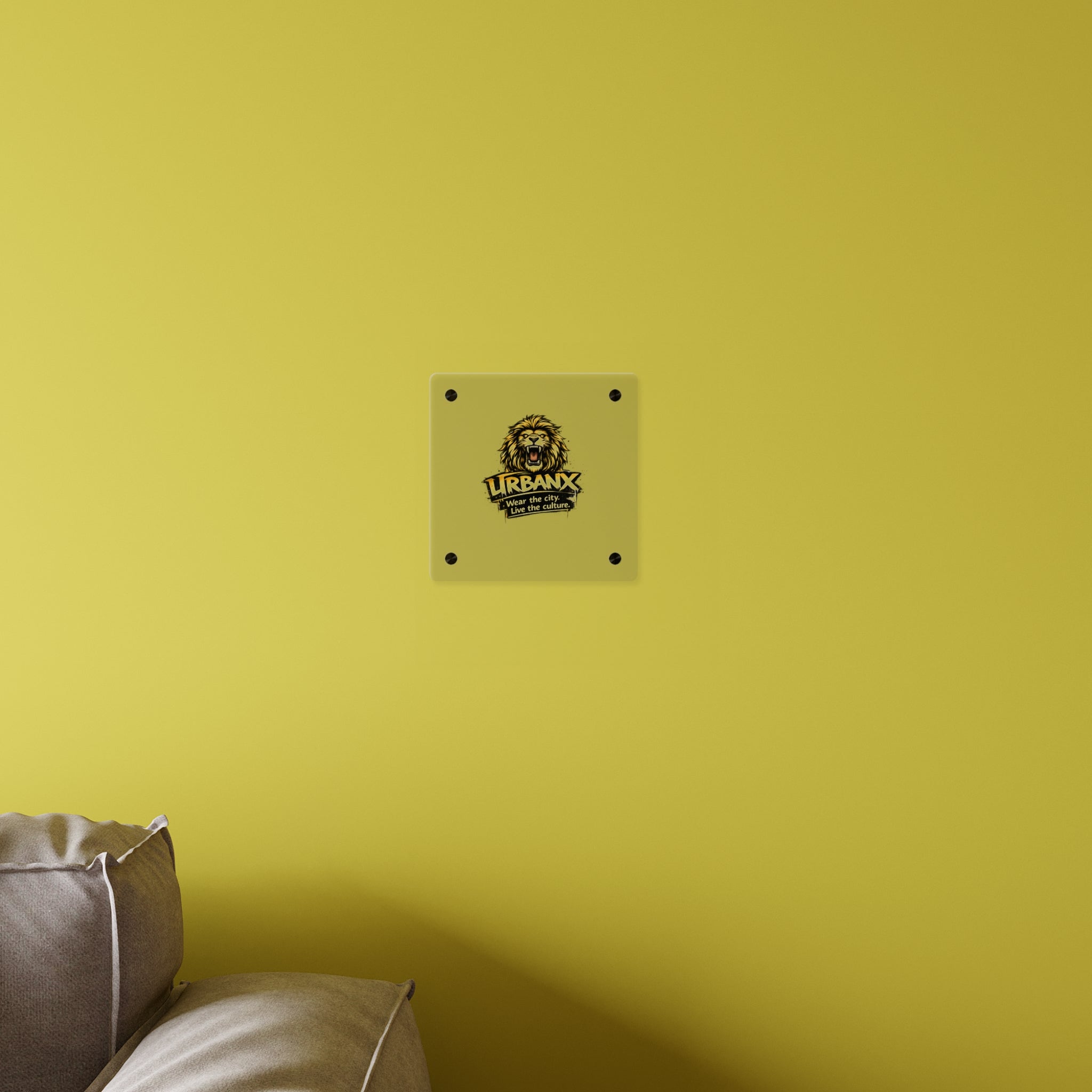 Urbanyx Acrylic Wall Art Panel — UrbanX Roaring Lion Logo Decor