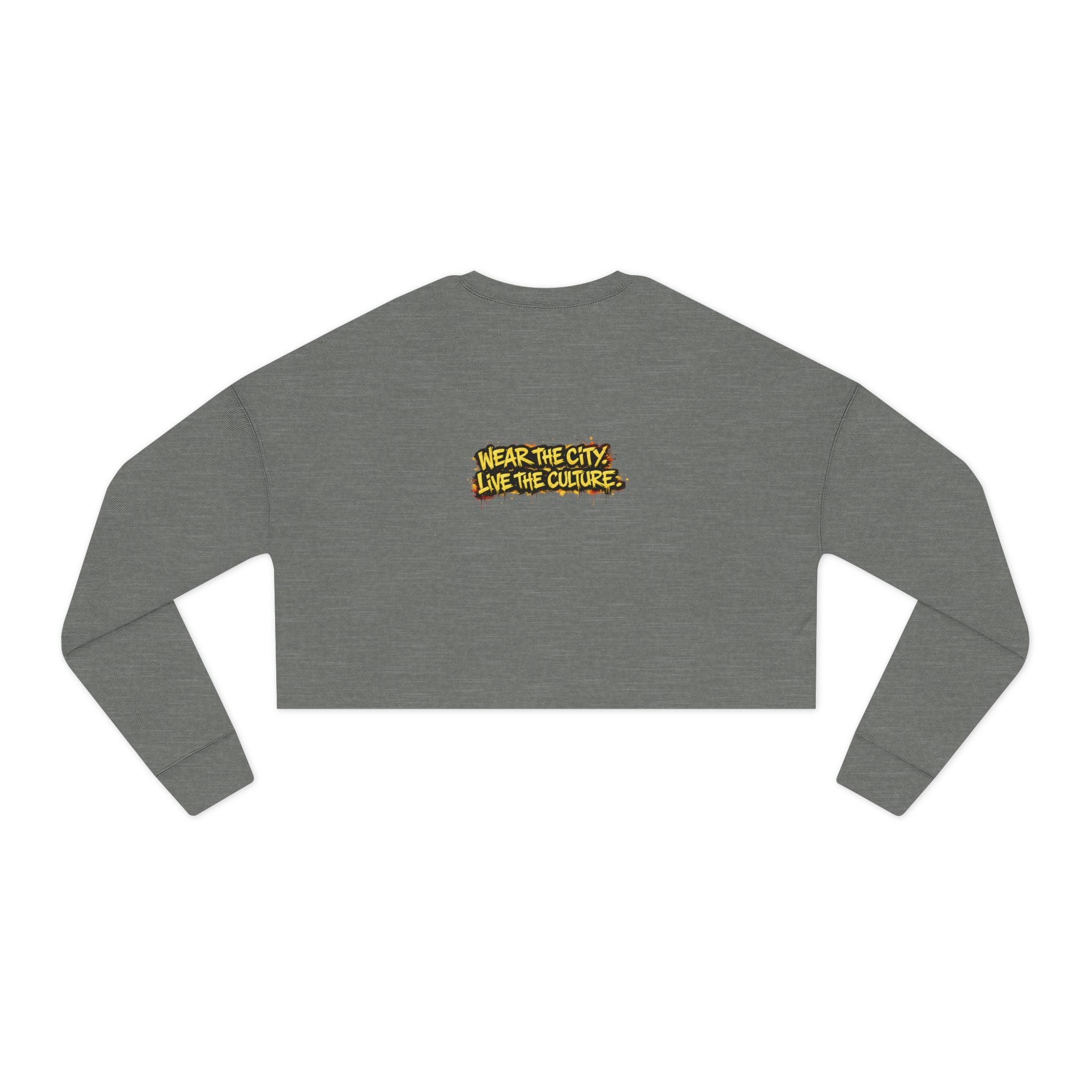 Cropped Sweatshirt — 'Wear the City, Live the Culture' Urban Graphic