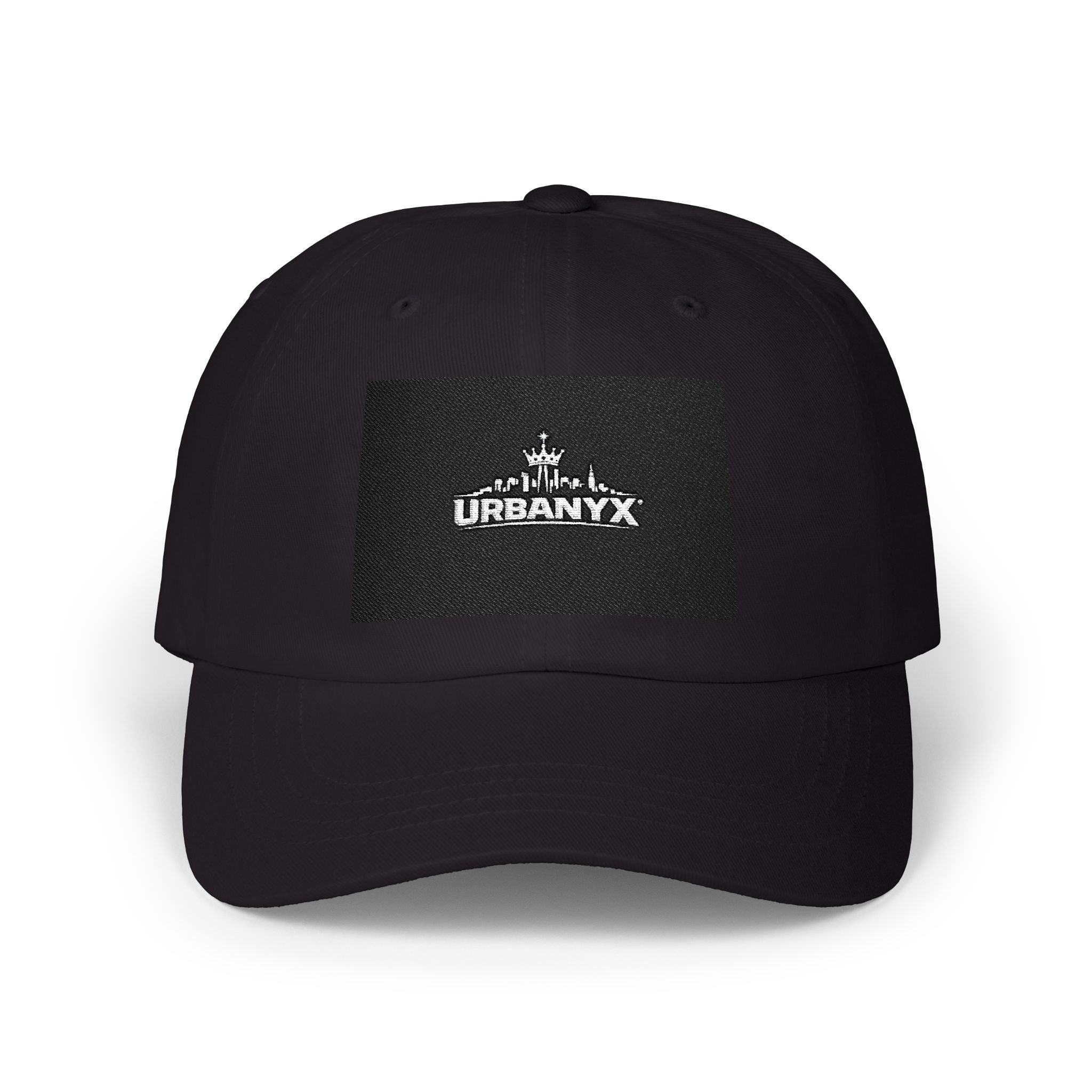 Classic Dad Cap — Urbanyx Black Logo Embroidered Baseball Hat