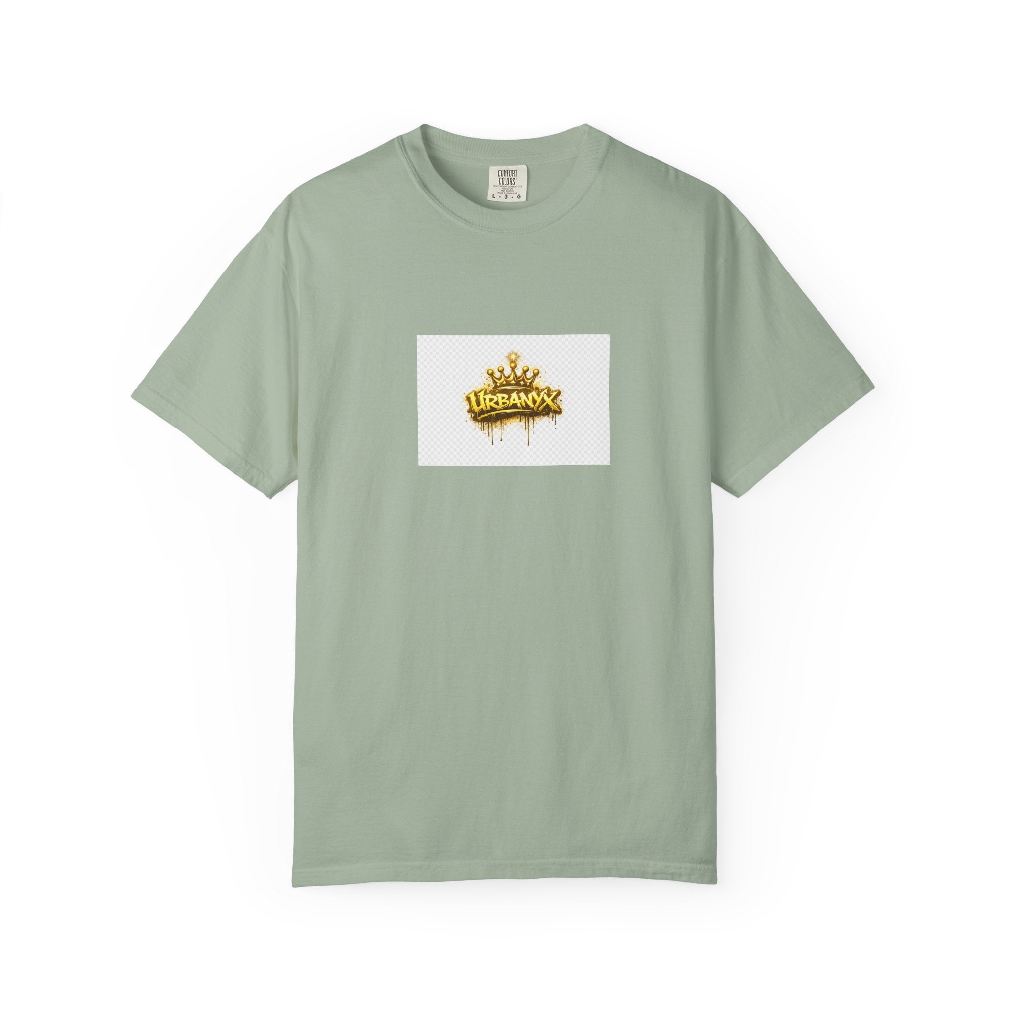 Crowned Urbanaxy Logo T-Shirt — Gold Drip Streetwear Tee