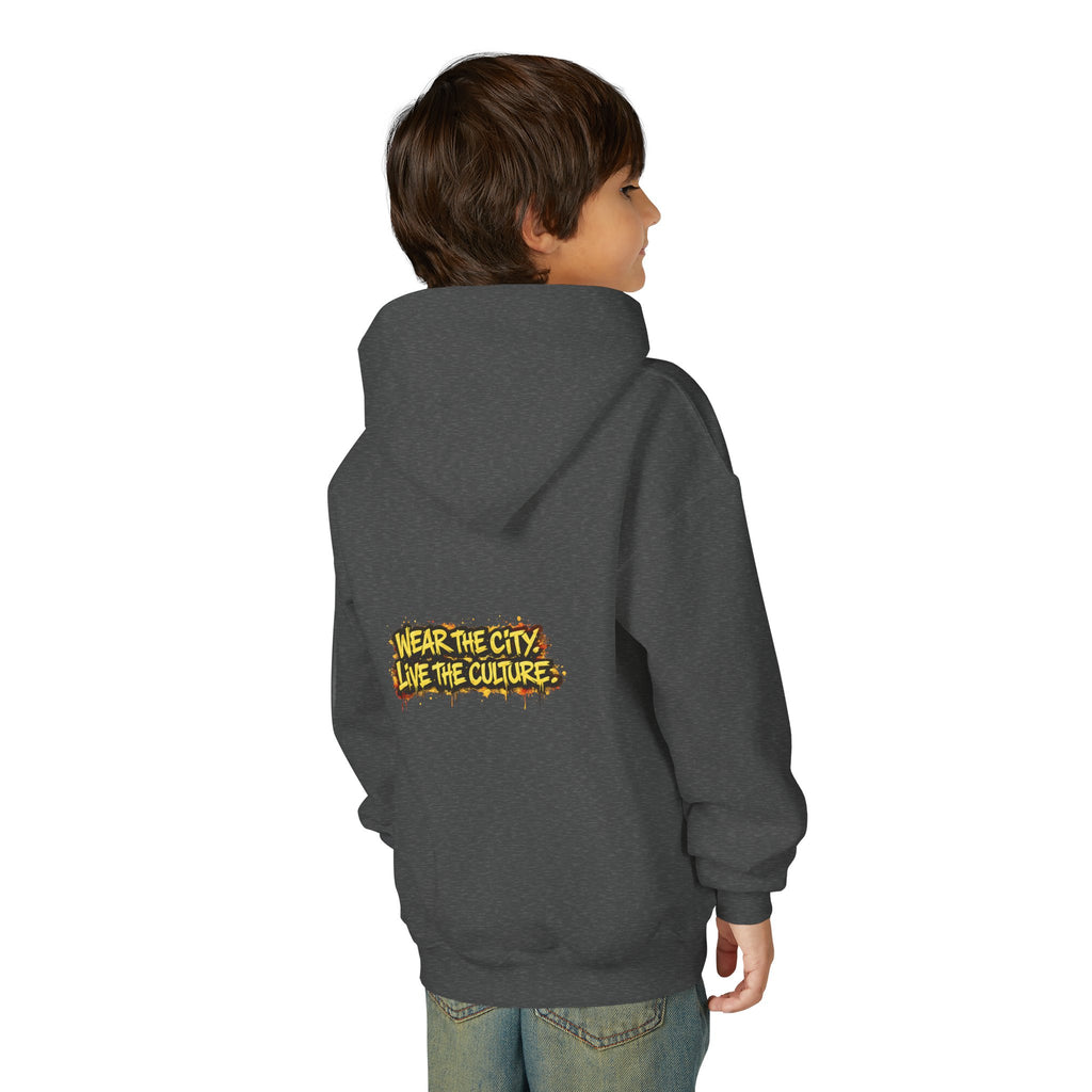 UrbanyX Youth Hoodie — UrbanX Graffiti Crown "Wear the City, Live the Culture" Streetwear