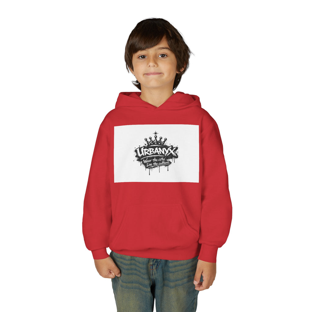 Urbanyx Youth Hoodie — UrbanX Graffiti Logo Sweatshirt (Color Splash)