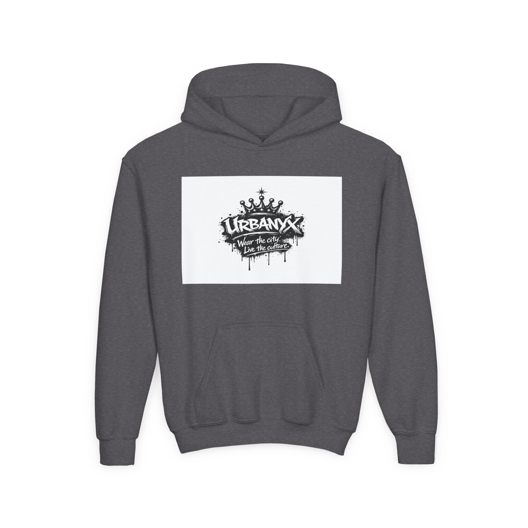 UrbanyX Youth Hoodie — UrbanX Graffiti Crown "Wear the City, Live the Culture" Streetwear
