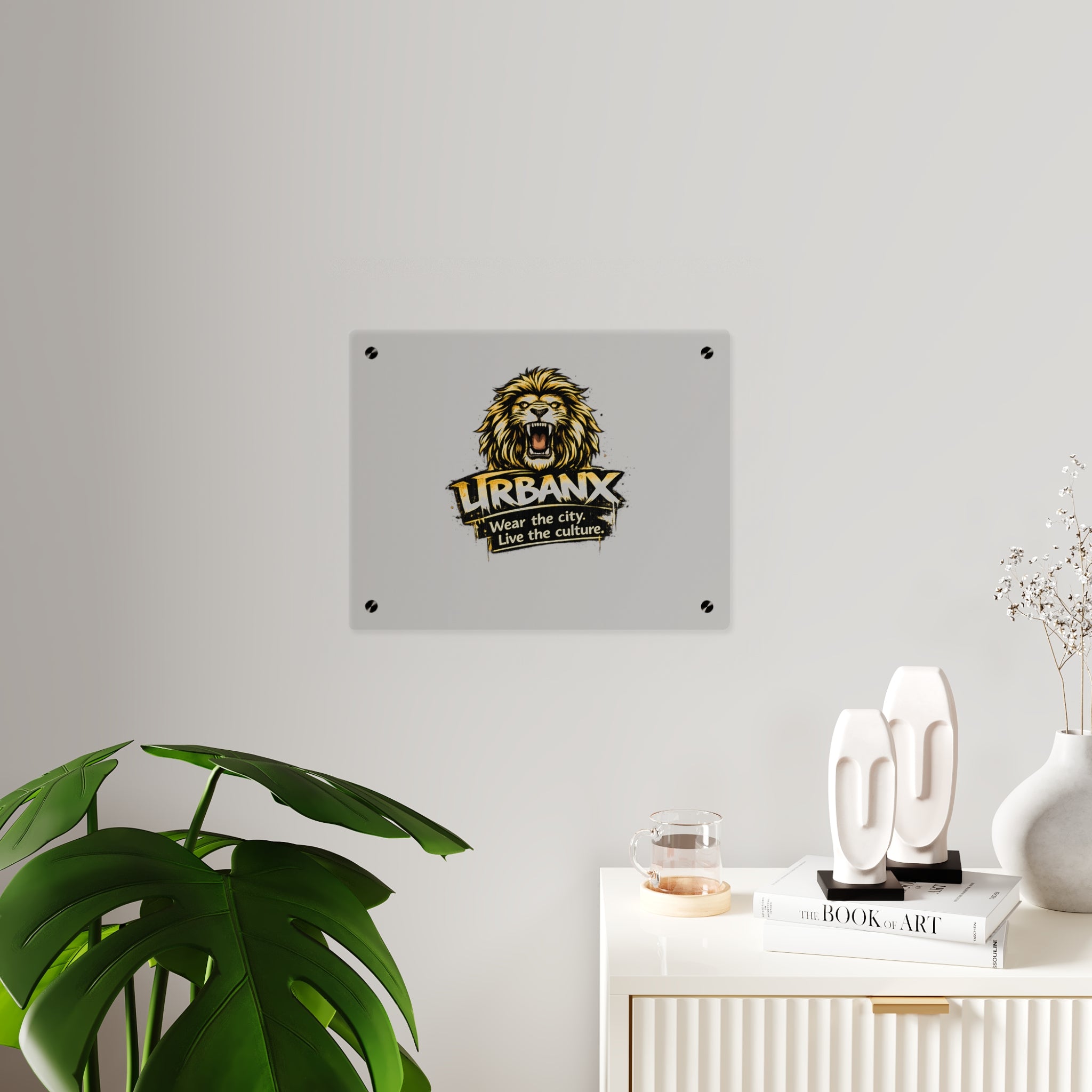 Urbanyx Acrylic Wall Art Panel — UrbanX Roaring Lion Logo Decor