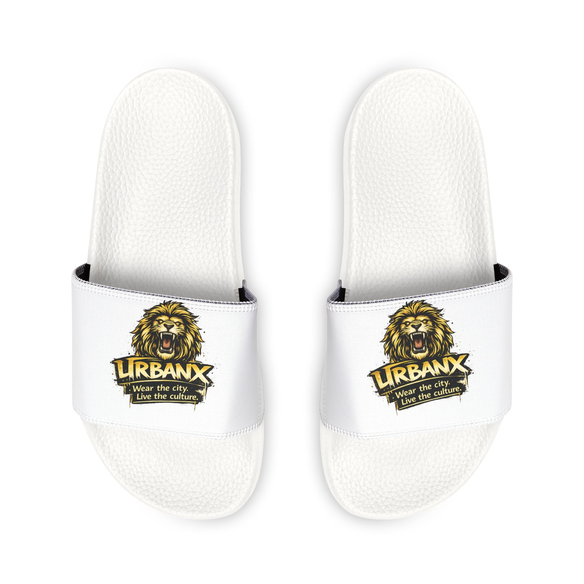 Men's Logo Slide Sandals — Removable Strap Athletic Pool Slides