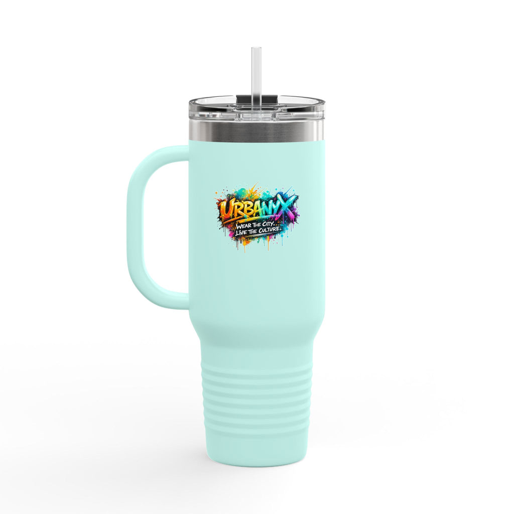 Urbanyx 40oz Insulated Travel Mug — Urban Graffiti 'Urban X' Colorful Logo
