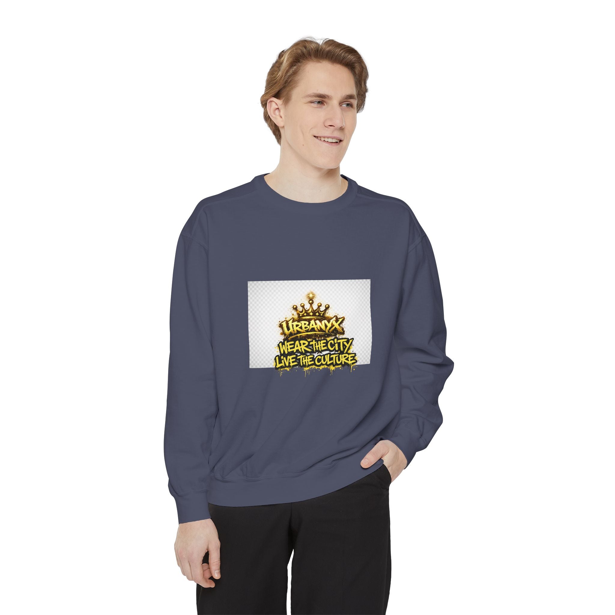 Urbanyx Crown Sweatshirt — "Wear The City Live The Culture" Graphic Crewneck