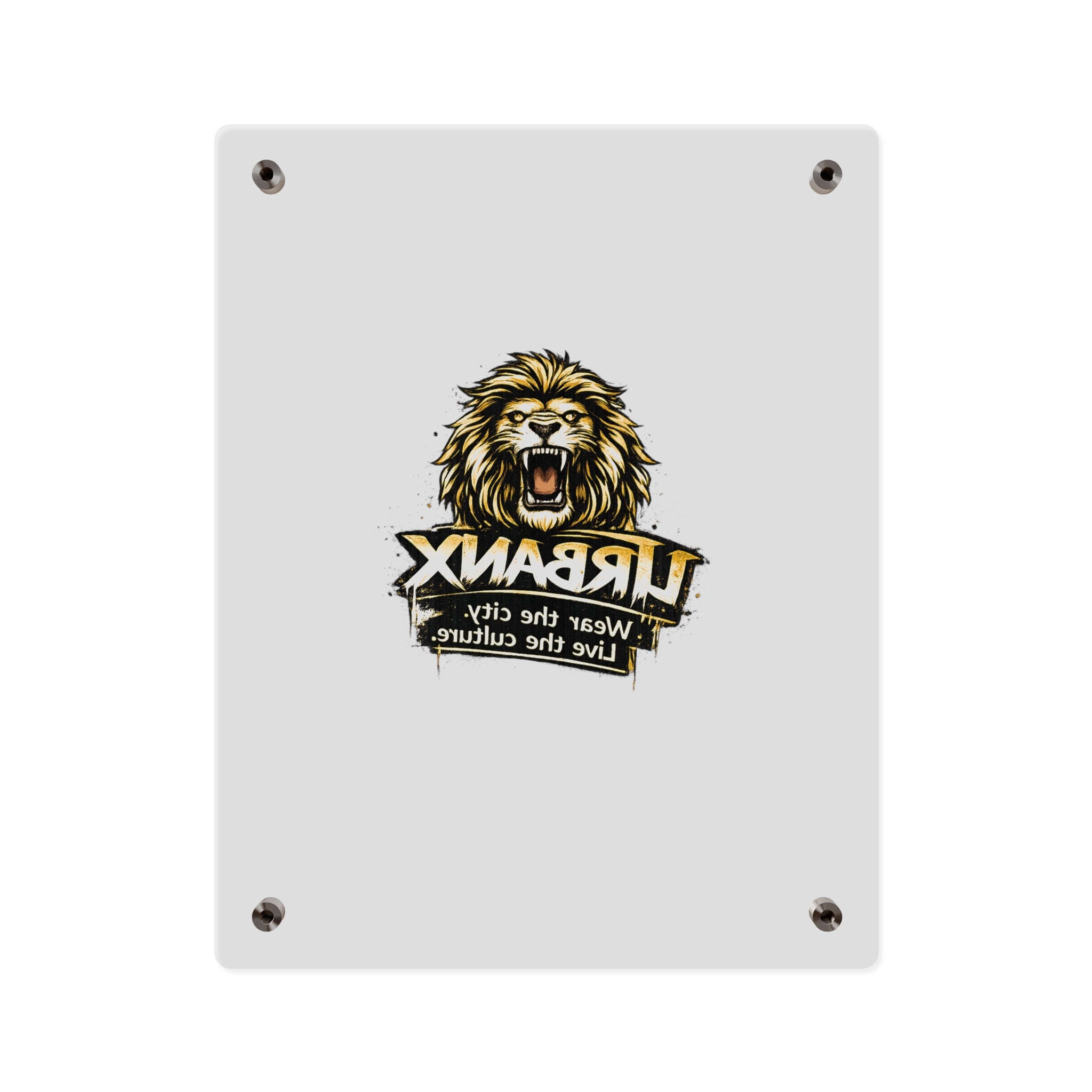 Urbanyx Acrylic Wall Art Panel — UrbanX Roaring Lion Logo Decor