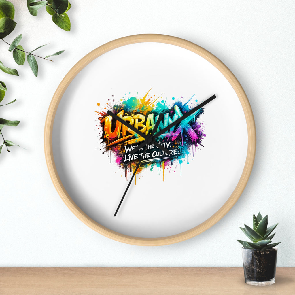 Urbanyx Graffiti Wall Clock — Colorful Street Art "Urban" Design