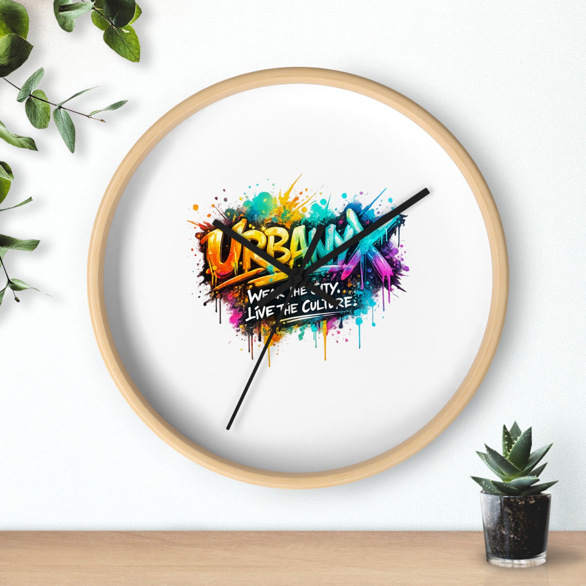 Urbanyx Graffiti Wall Clock — Colorful Street Art "Urban" Design