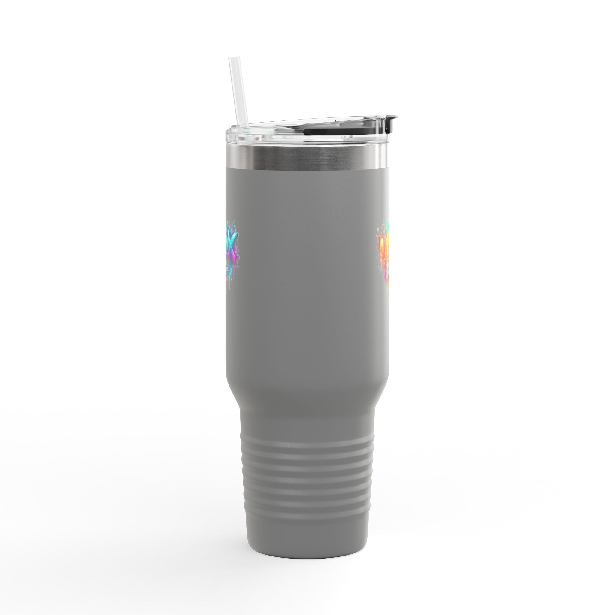 Urbanyx 40oz Insulated Travel Mug — Urban Graffiti 'Urban X' Colorful Logo