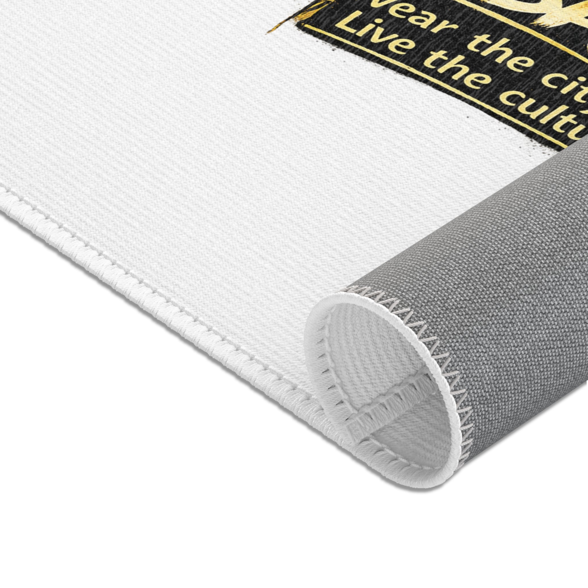 Lion Logo Area Rug — 'Urbanx' Badge Rug, Modern Minimalist Decorative Floor Mat