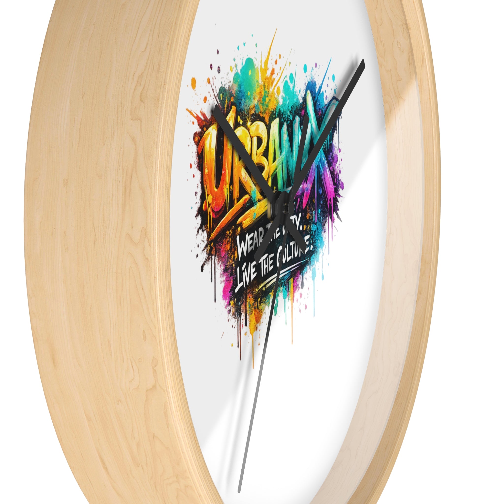 Urbanyx Graffiti Wall Clock — Colorful Street Art "Urban" Design