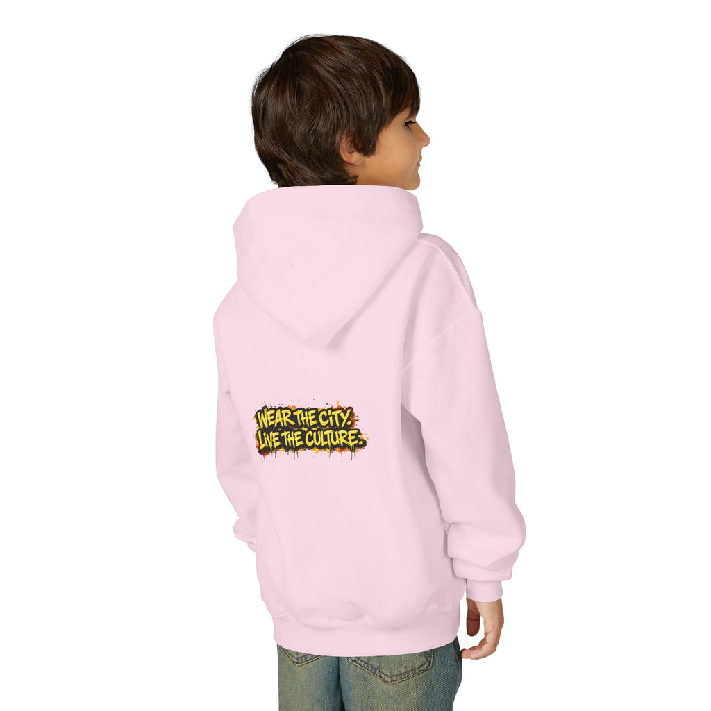 UrbanyX Youth Hoodie — UrbanX Graffiti Crown "Wear the City, Live the Culture" Streetwear