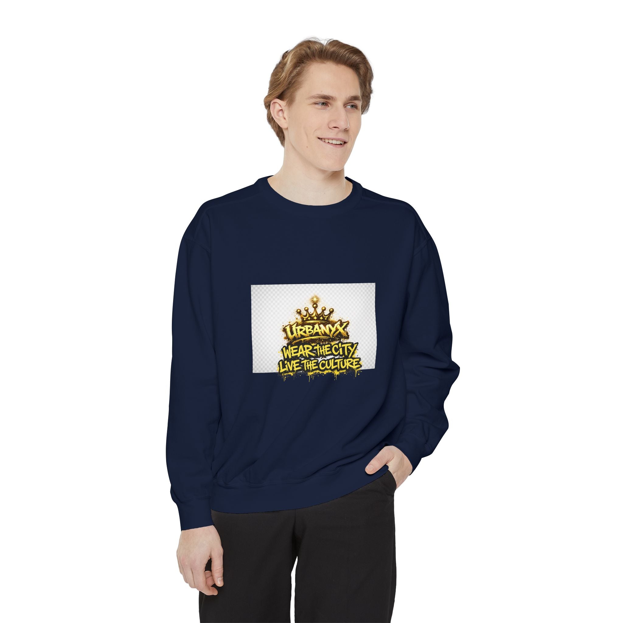 Urbanyx Crown Sweatshirt — "Wear The City Live The Culture" Graphic Crewneck