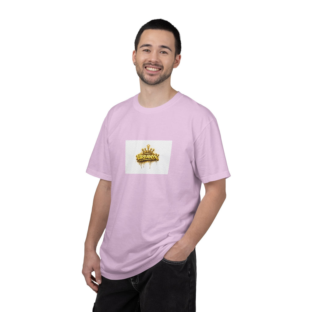 Crowned Urbanaxy Logo T-Shirt — Gold Drip Streetwear Tee