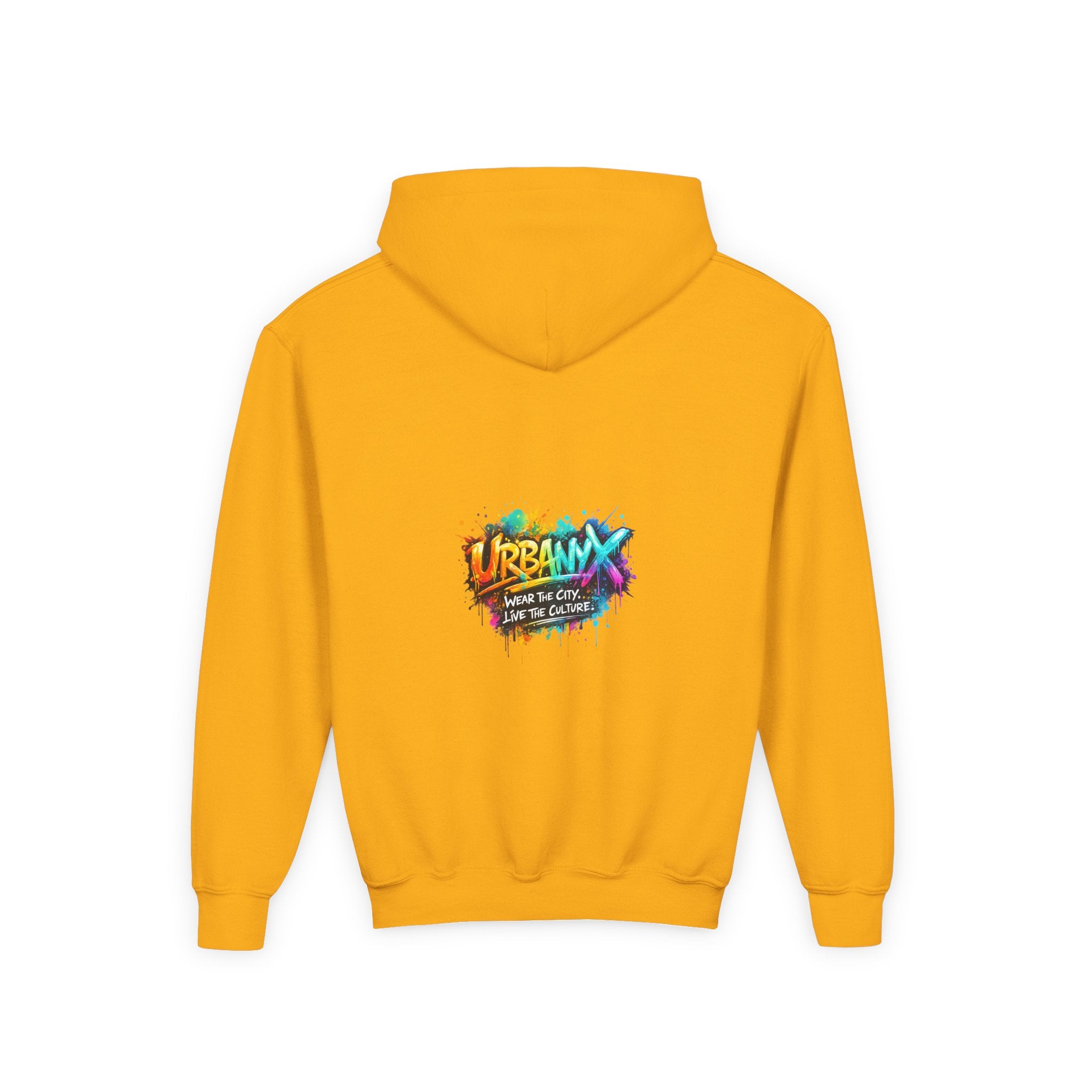 Urbanyx Youth Hoodie — UrbanX Graffiti Logo Sweatshirt (Color Splash)