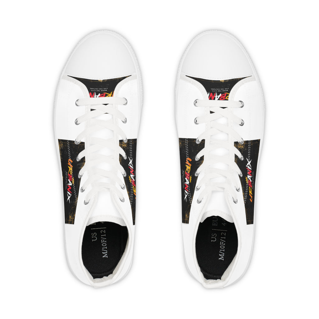 High Top Sneakers — Urban Graffiti Logo Men's Casual Shoes
