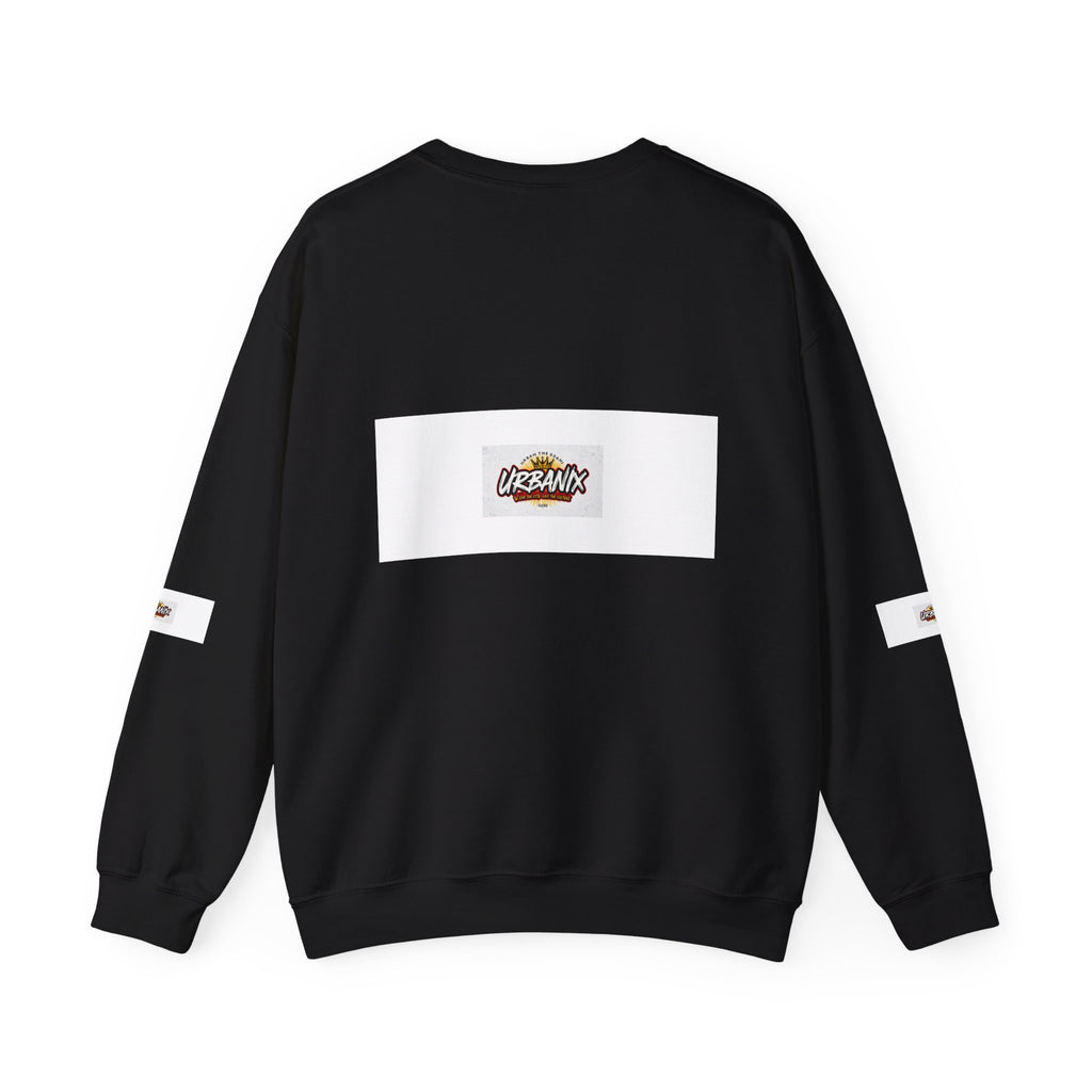 Crewneck Sweatshirt — 'Vibrant Urbanix' Logo Minimalist Streetwear