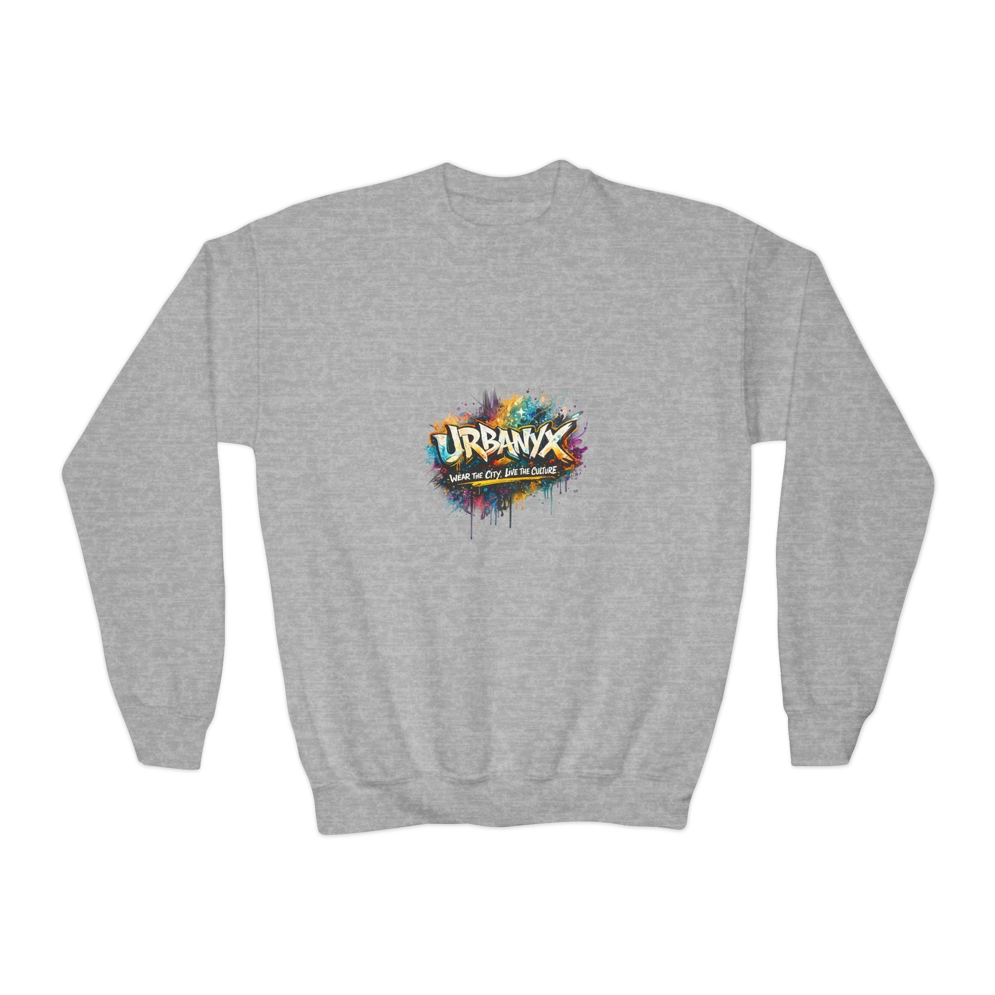 Urbanyx Youth Sweatshirt — 'Urbana' Colorful Graffiti Crewneck