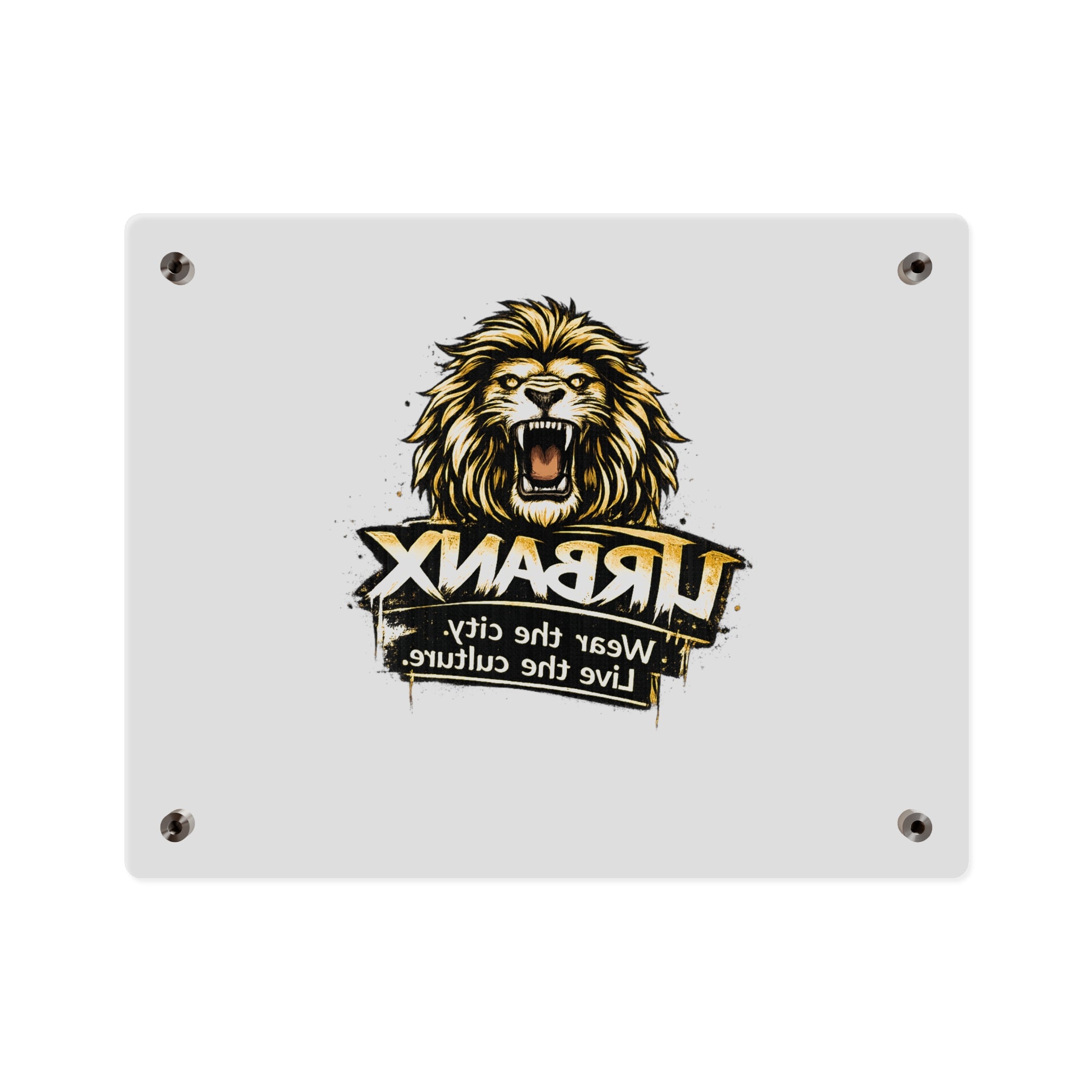 Urbanyx Acrylic Wall Art Panel — UrbanX Roaring Lion Logo Decor