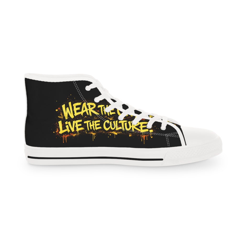 UrbanX High-Top Sneakers — 'Wear the City' Black & Gold Streetwear