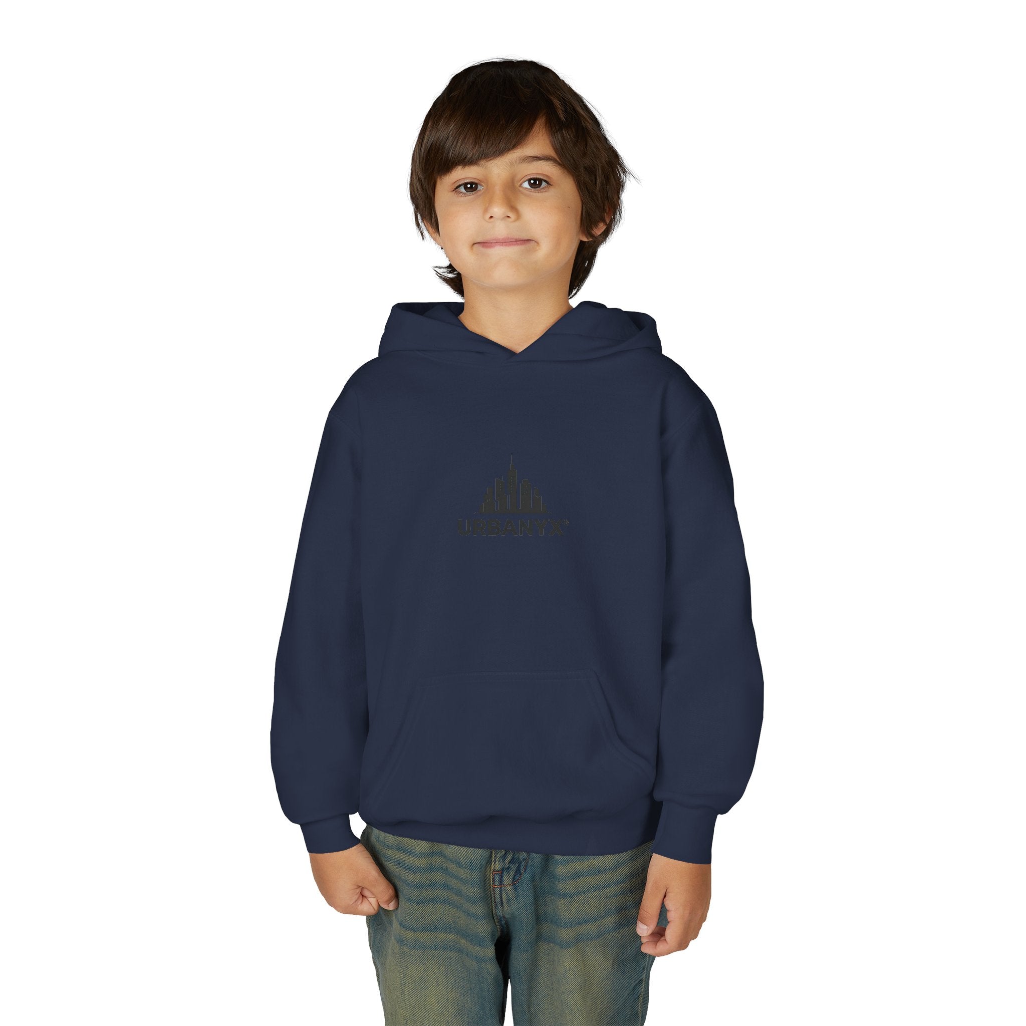 Urbanyx Kids Hoodie — UrbanX Logo Front & Colorful Graffiti Back Youth Sweatshirt