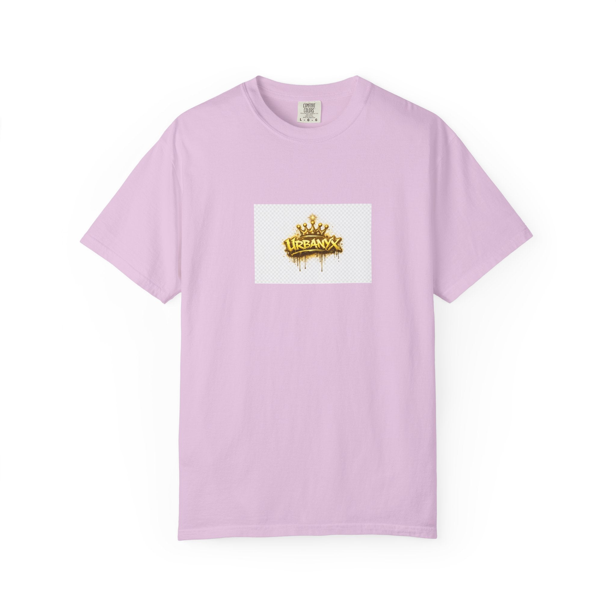 Crowned Urbanaxy Logo T-Shirt — Gold Drip Streetwear Tee
