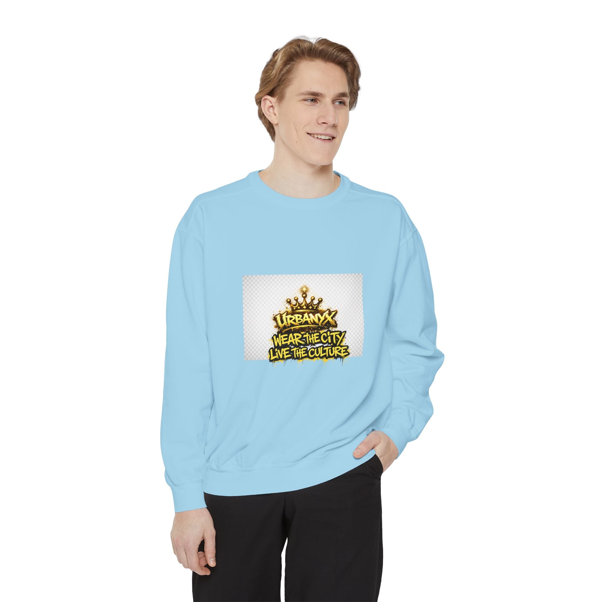 Urbanyx Crown Sweatshirt — "Wear The City Live The Culture" Graphic Crewneck