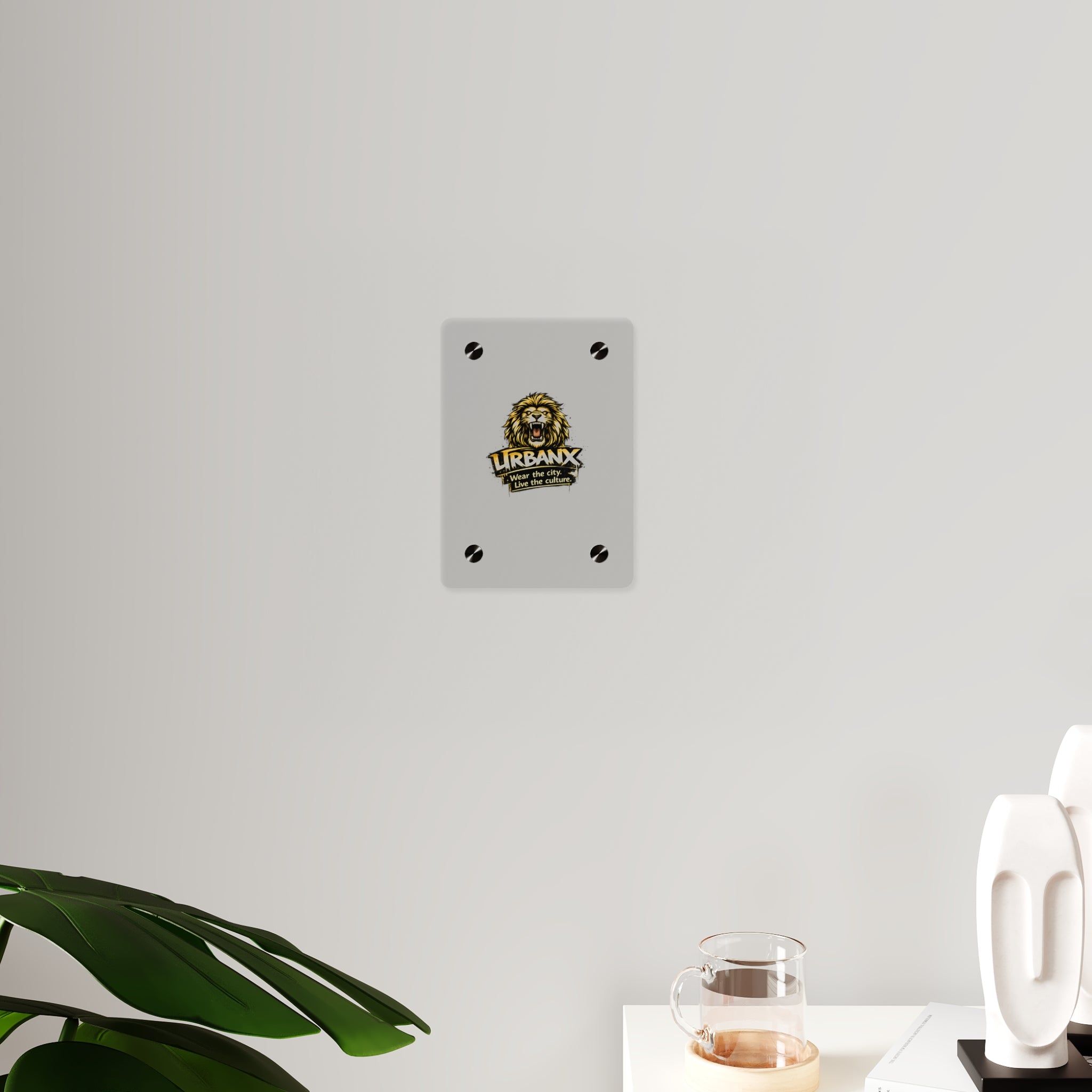 Urbanyx Acrylic Wall Art Panel — UrbanX Roaring Lion Logo Decor
