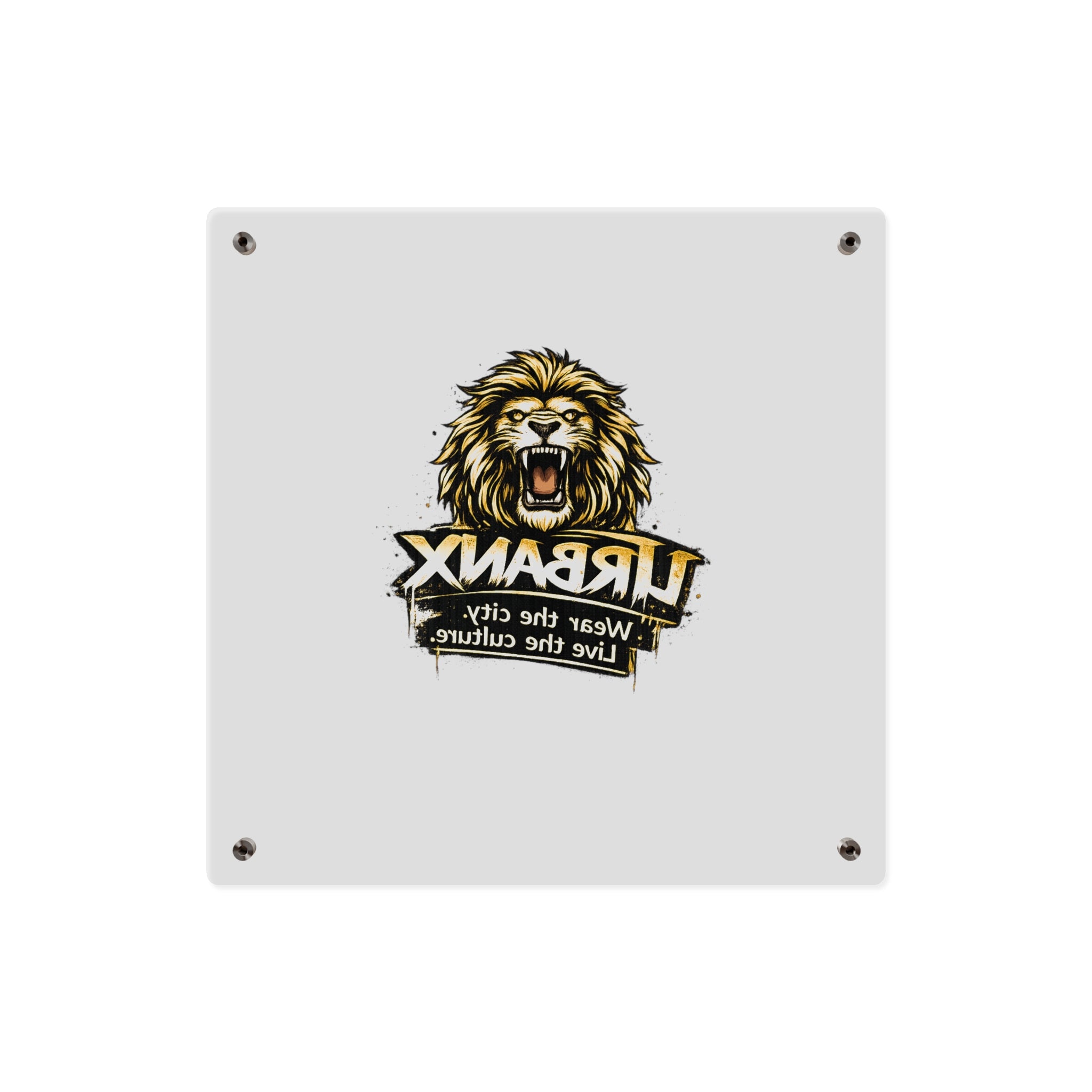 Urbanyx Acrylic Wall Art Panel — UrbanX Roaring Lion Logo Decor