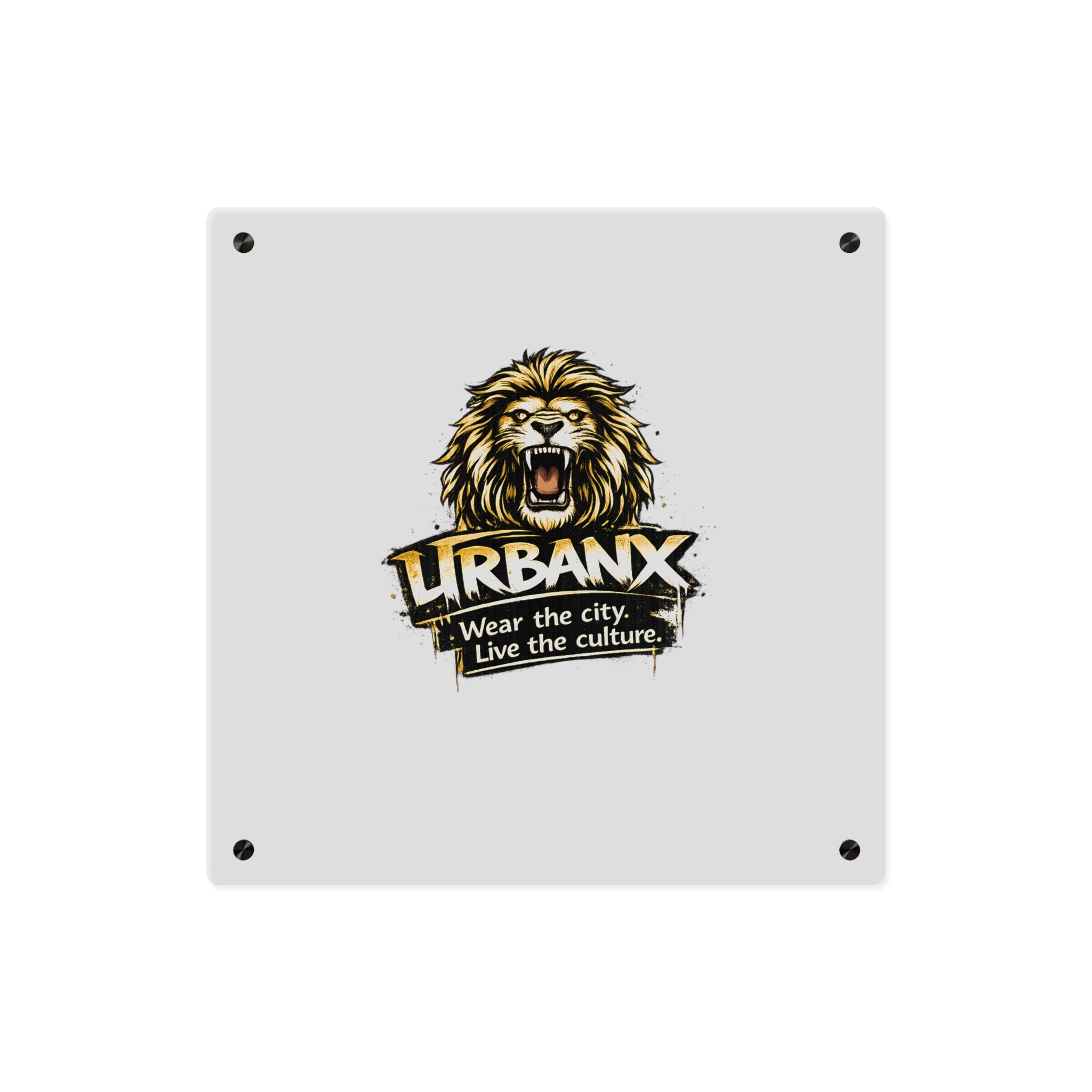 Urbanyx Acrylic Wall Art Panel — UrbanX Roaring Lion Logo Decor