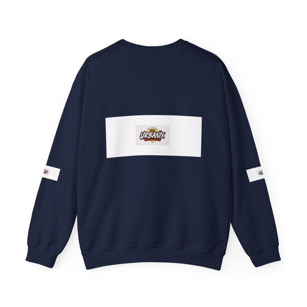 Crewneck Sweatshirt — 'Vibrant Urbanix' Logo Minimalist Streetwear